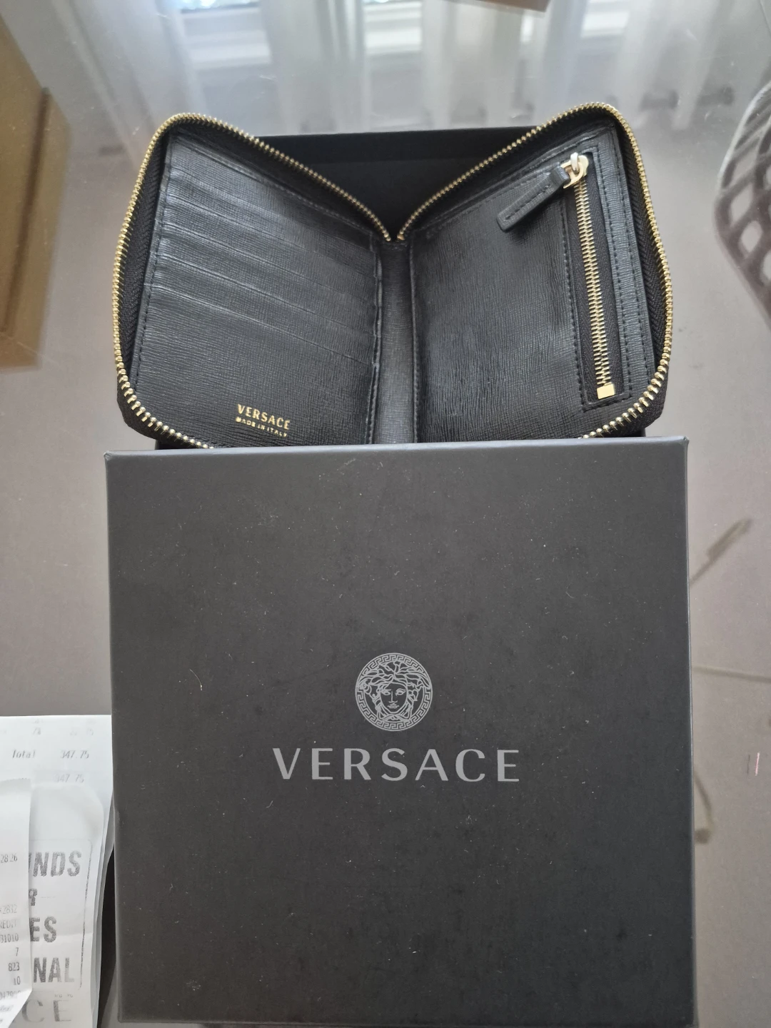 Authentic Versace Black calf Leather Wallet - photo 2