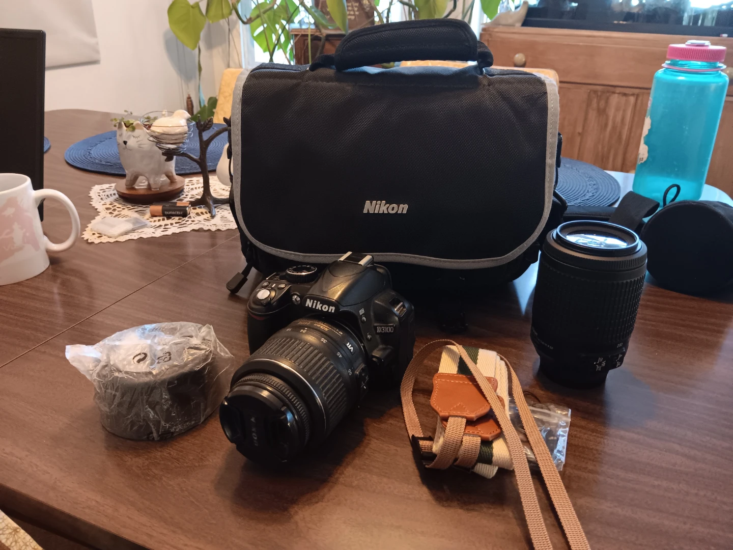 Nikon D3100 DSLR Camera with Lenses and Bag