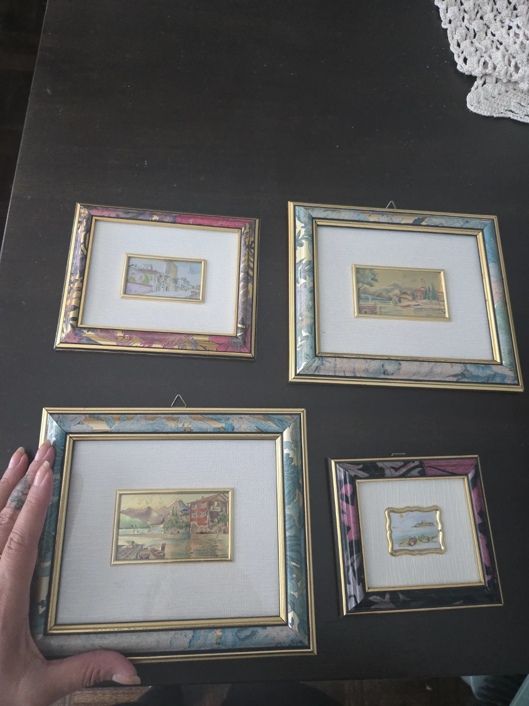 4 Vintage Italian miniature pressed metal art - photo 5