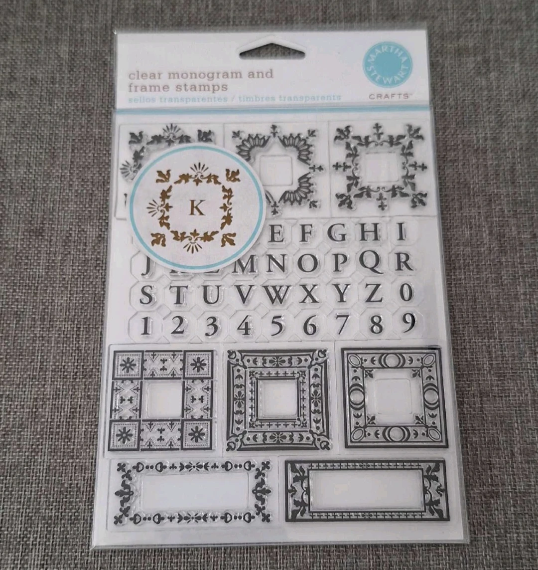 Martha Stewart Crafts Clear Monogram and Frame Stamps