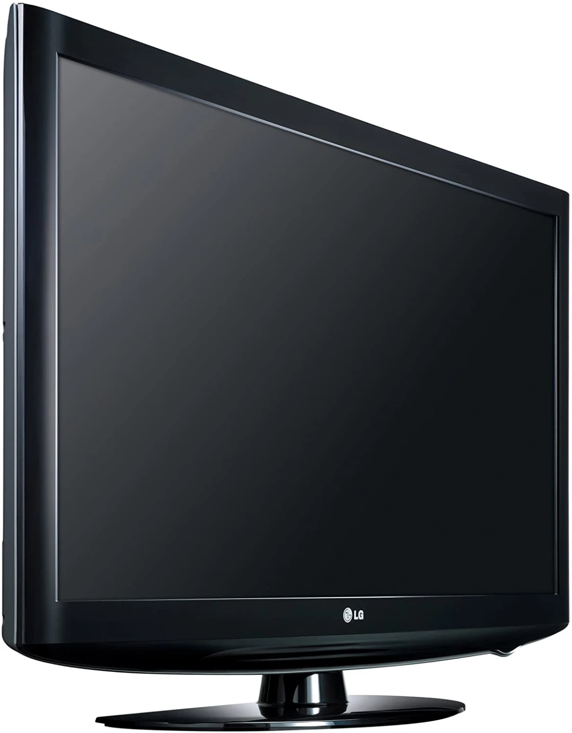 Three LG Black Flat Screen Television