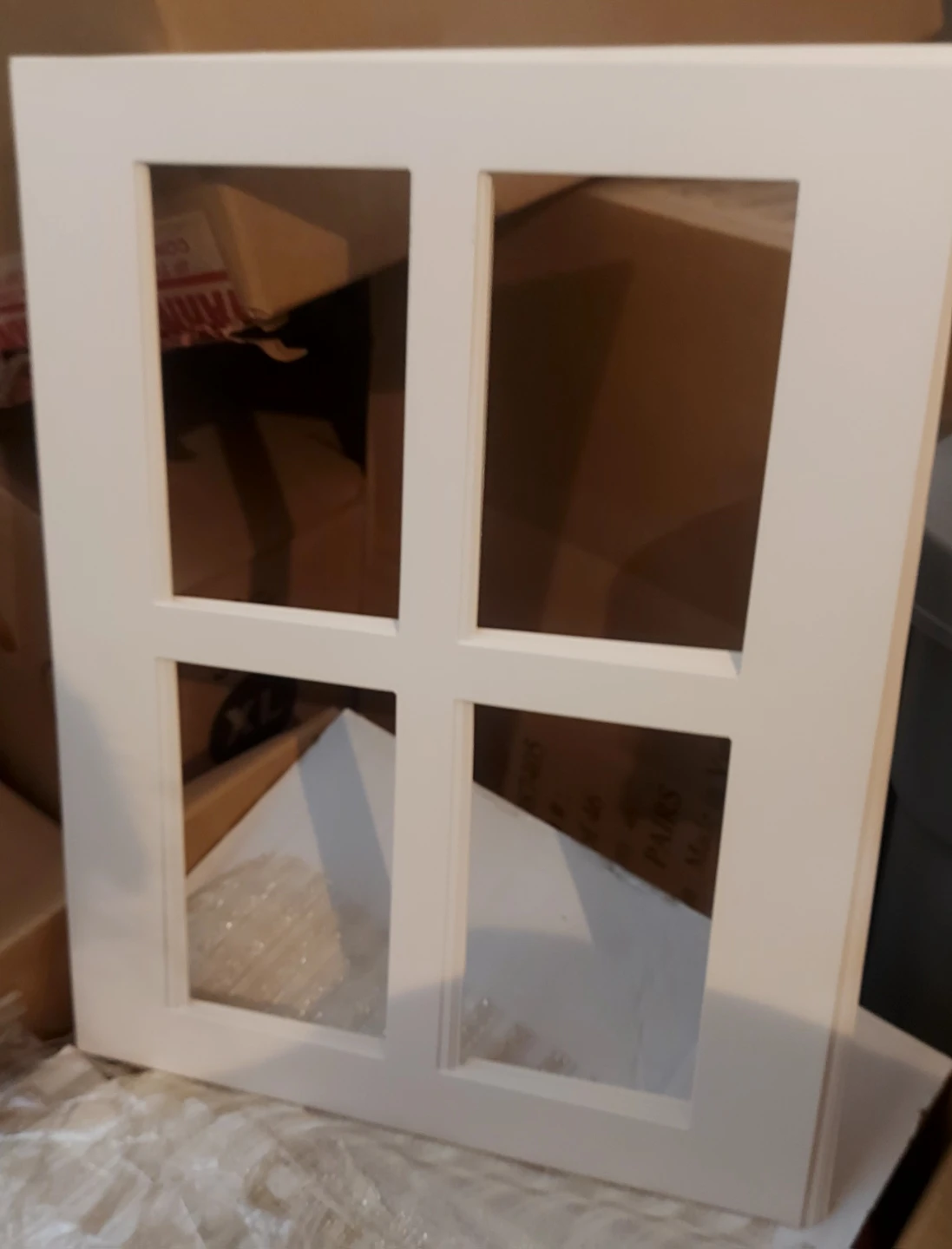 Set of White 4-Opening Picture Mats