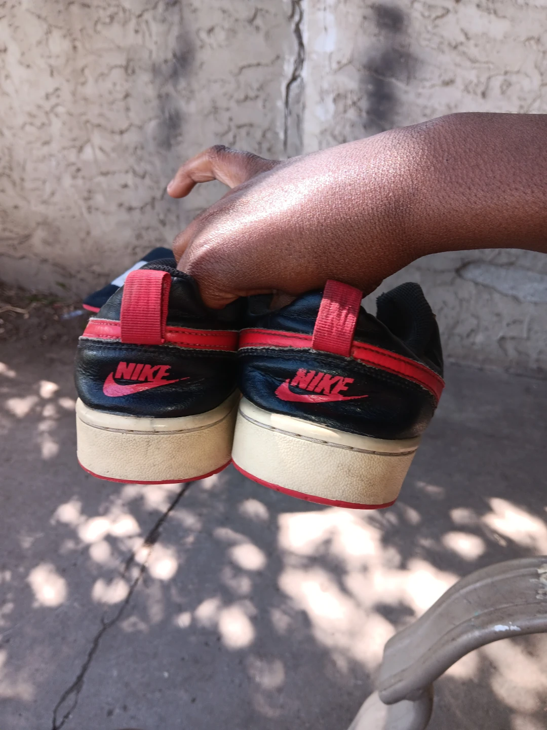 Nike Black and Red Sneakers