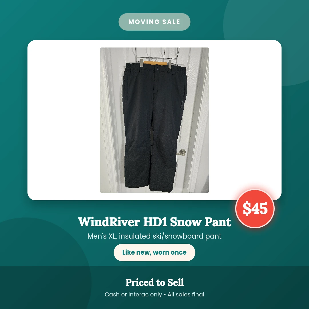 WindRiver HD1 Men's Snow Pants - XL