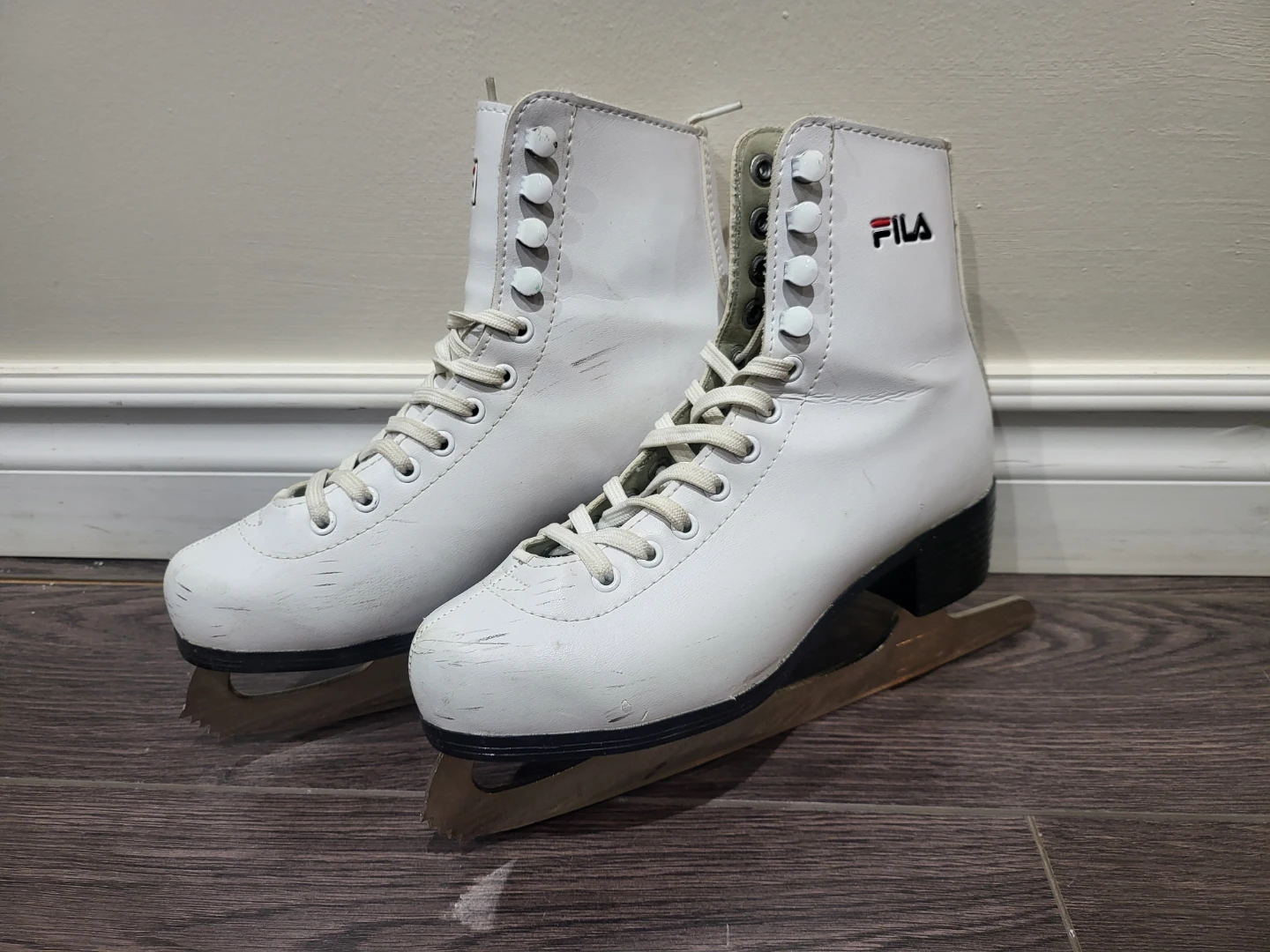 Fila White Figure Skates