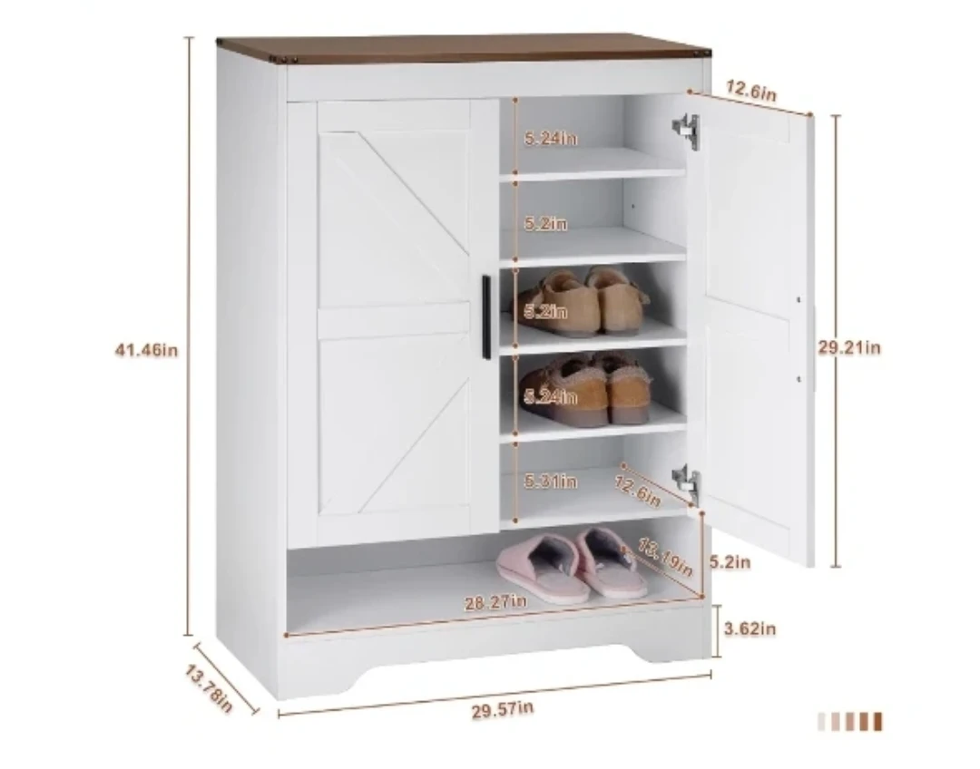 Cream White Shoe Cabinet - photo 5