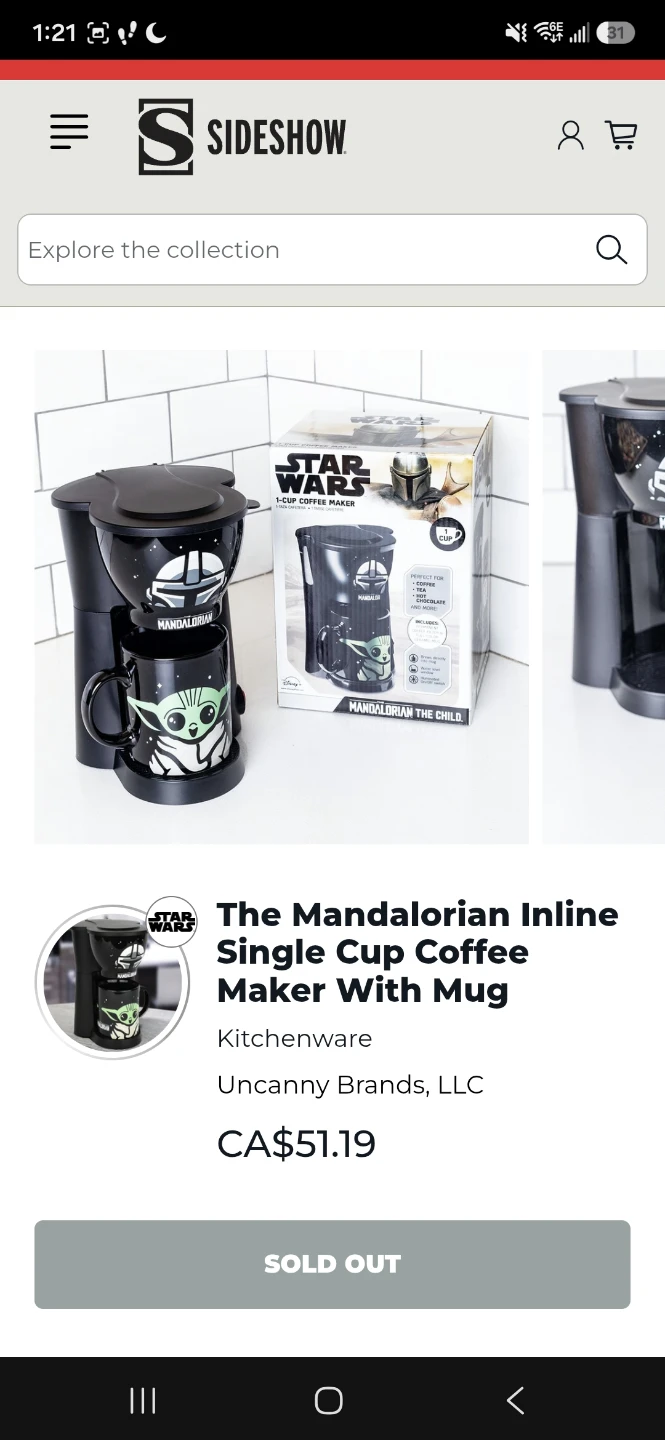 Star Wars Mandalorian Single Drip Coffee Maker - photo 2