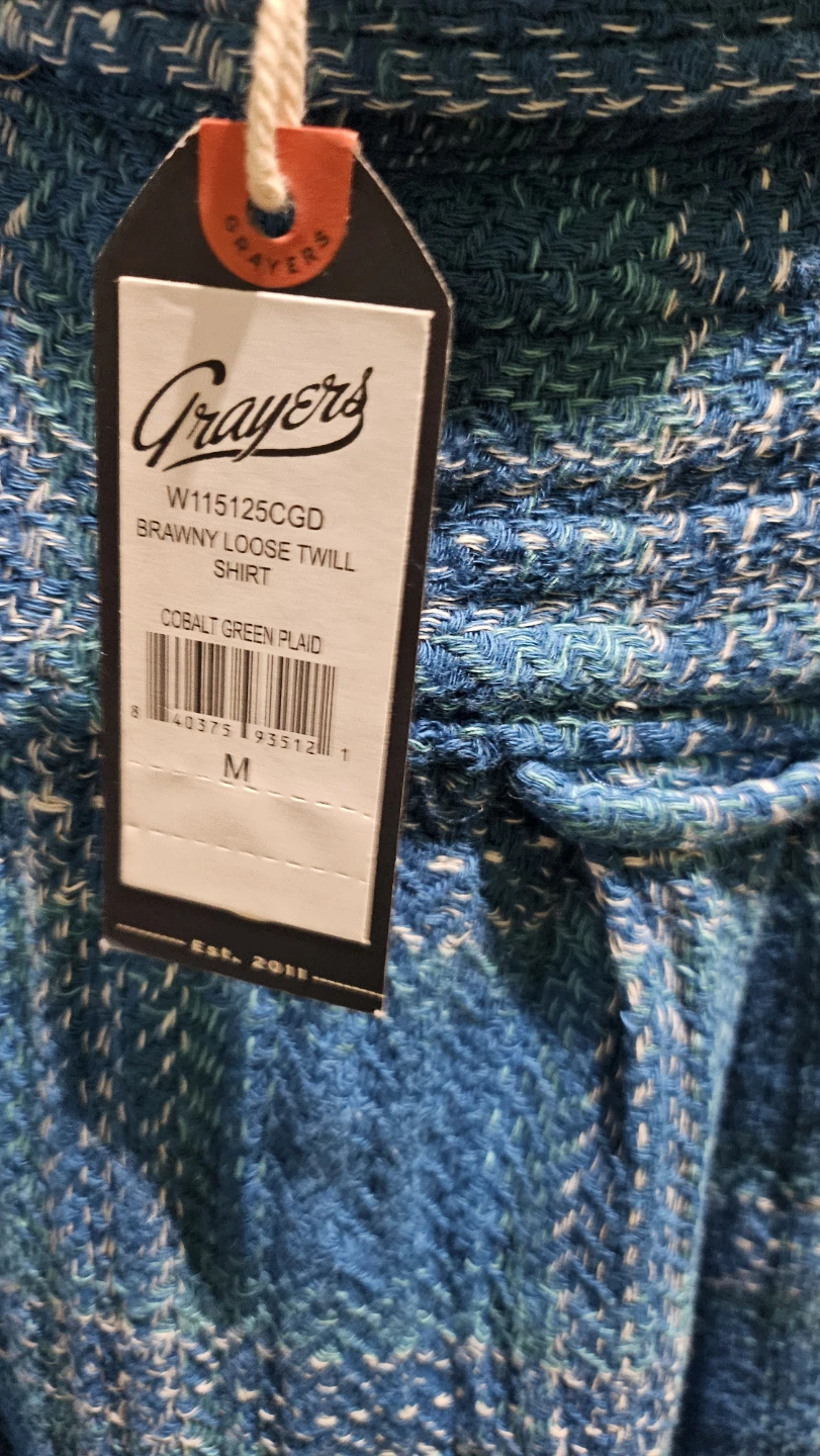 Grayers Brawny Loose Twill Shirt - Cobalt Green - photo 2