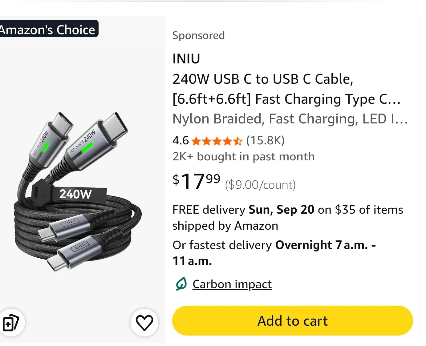 USB-C Cable 240W/ total Quantity 2 - photo 3