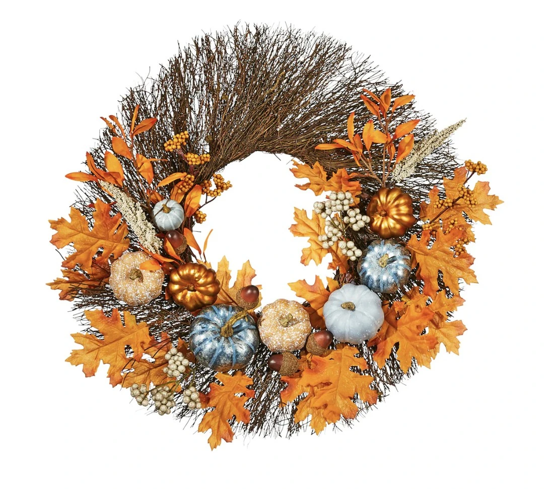 Fall Harvest Pumpkin Wreath
