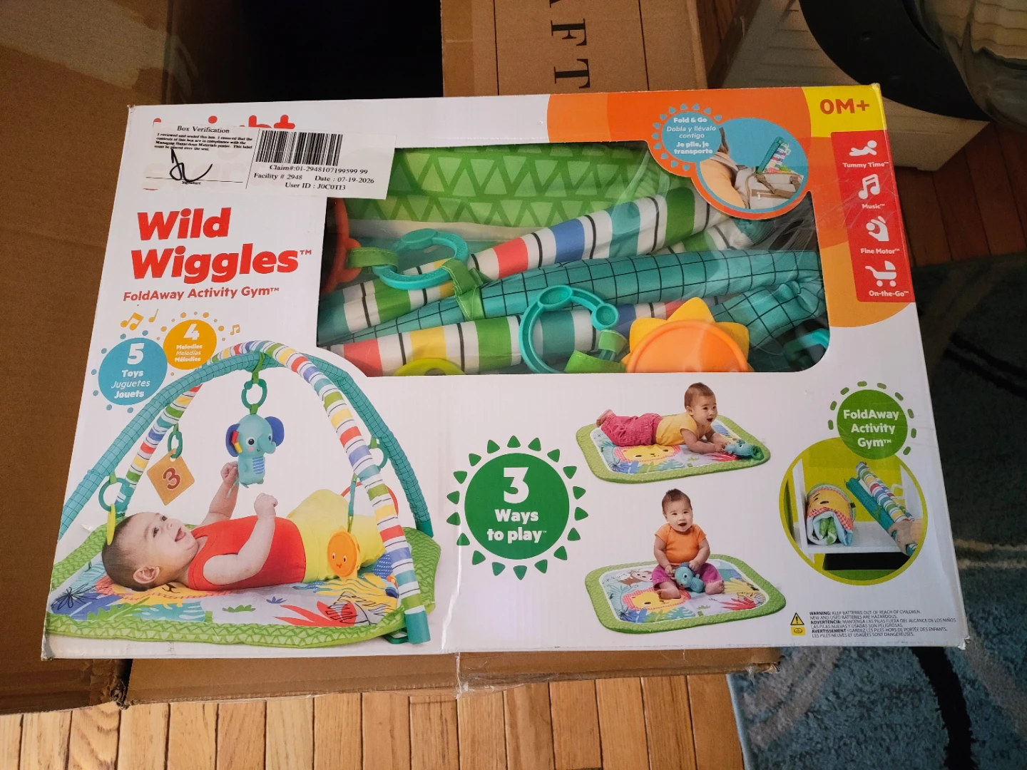 Bright Starts Wild Wiggles FoldAway Activity Gym