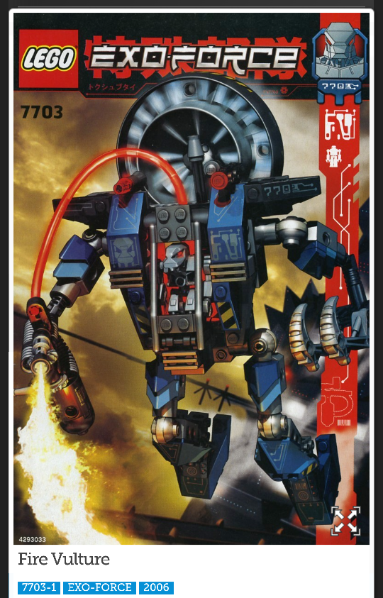 Rare Discontinued LEGO Set Exo-Force Fire Vulture 7703