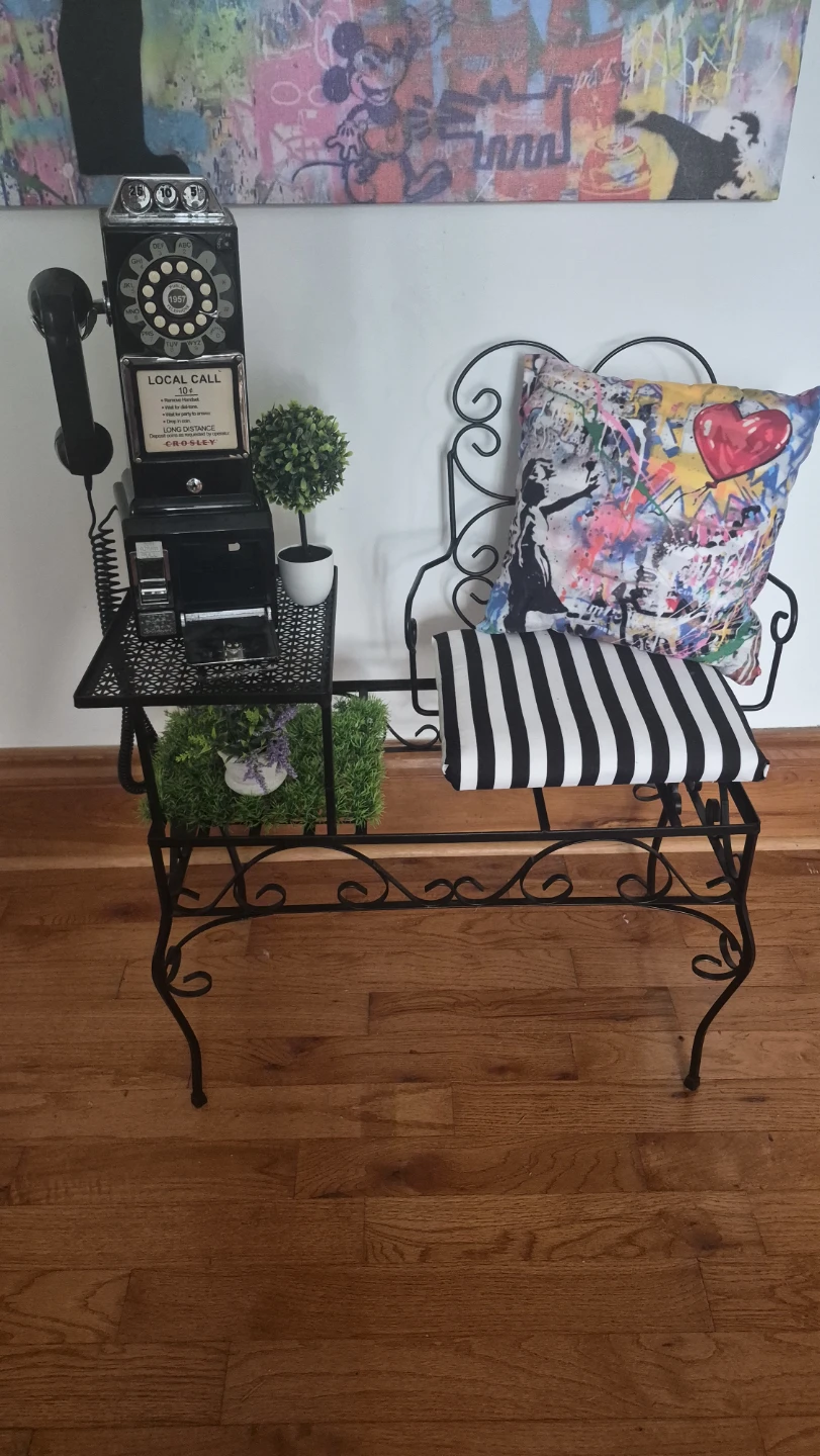 antique telephone bench - photo 3