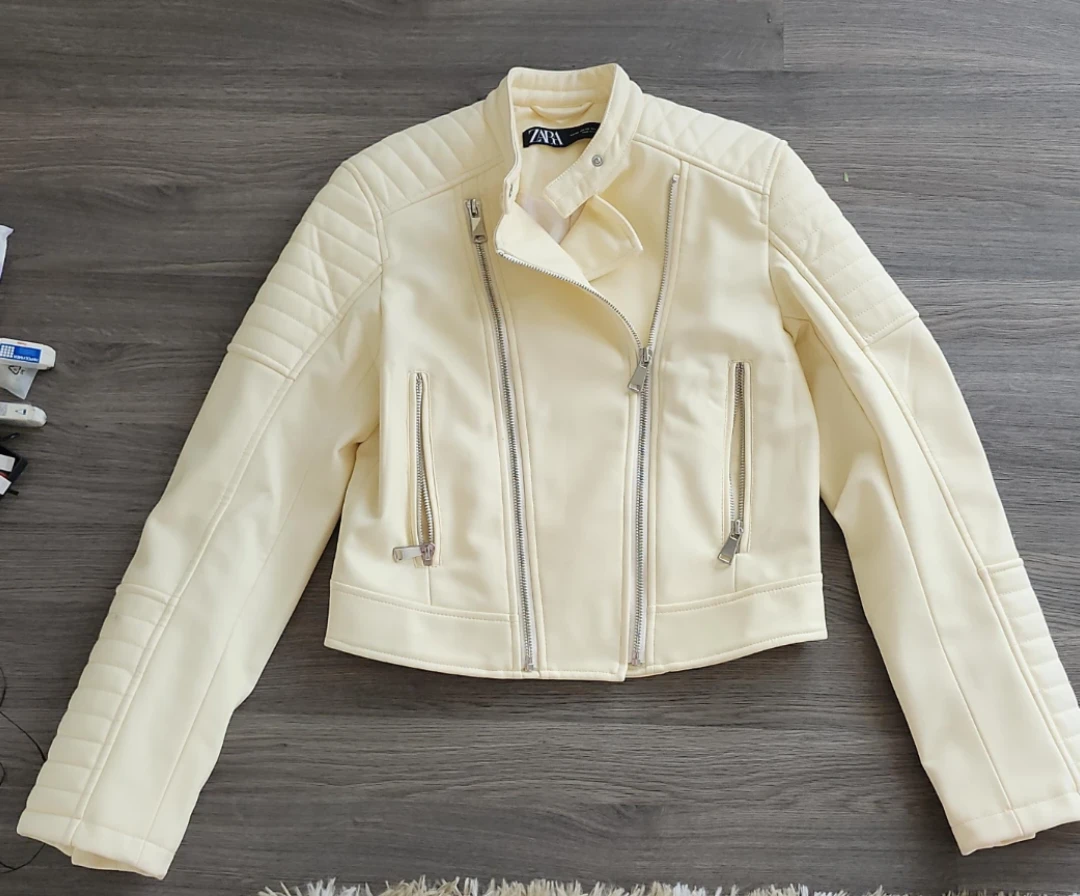 Cream Biker Jacket