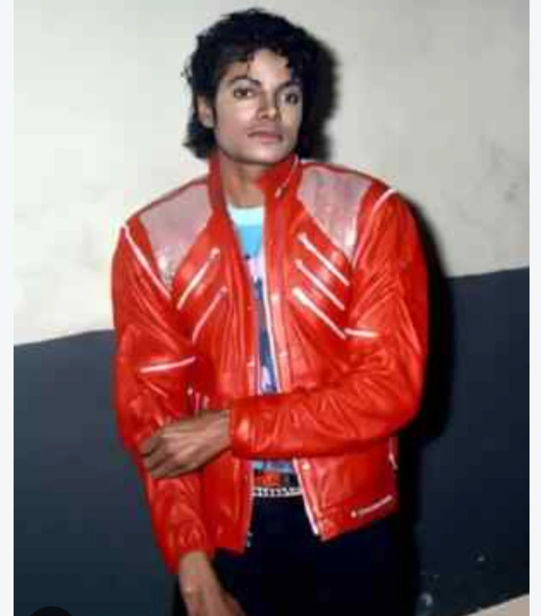 Michael Jackson Beat It Real Leather Jacket Metal Mesh Tribute - photo 4