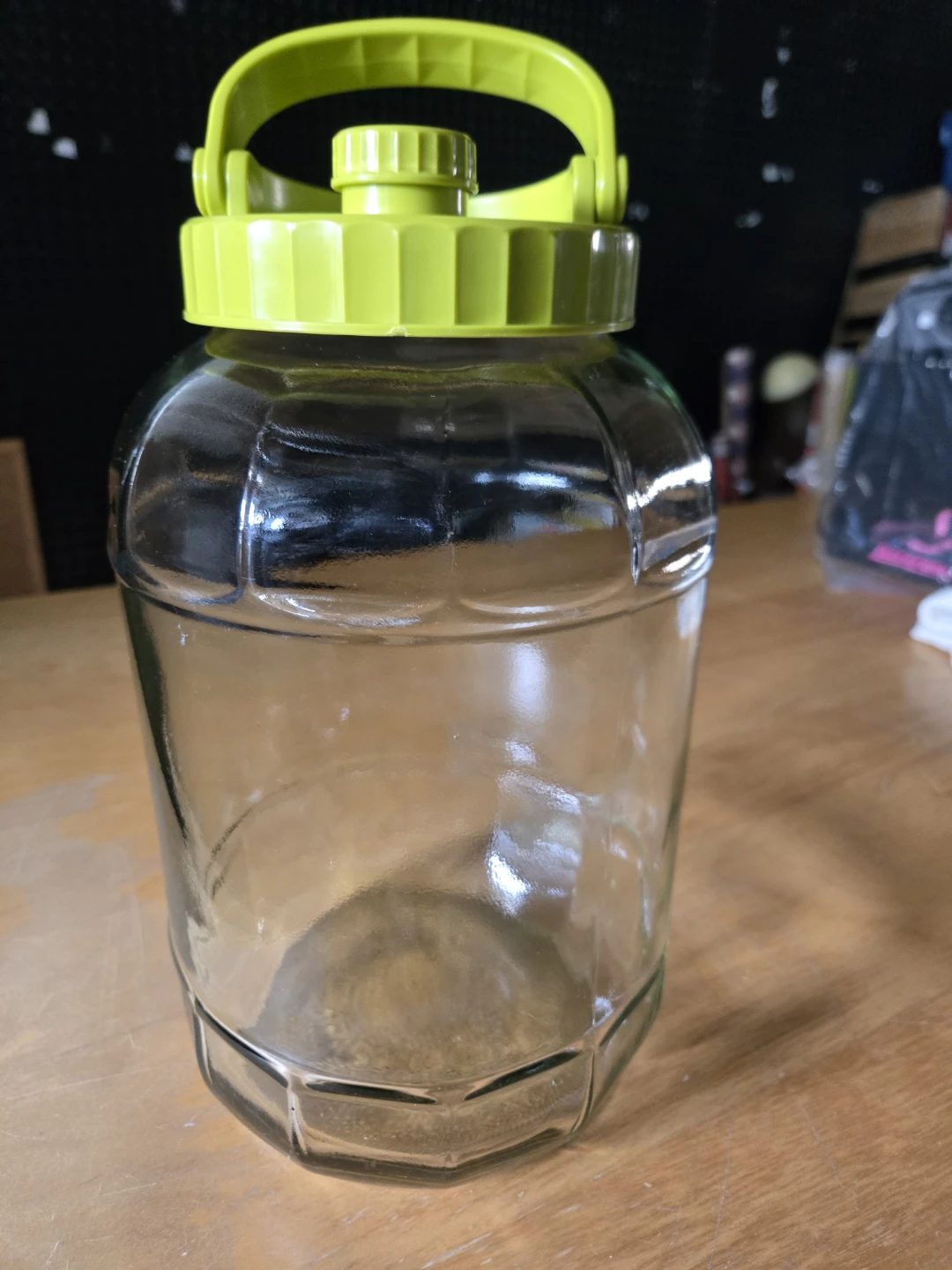 5.4L Glass Storage Jar with Green Lid - photo 2