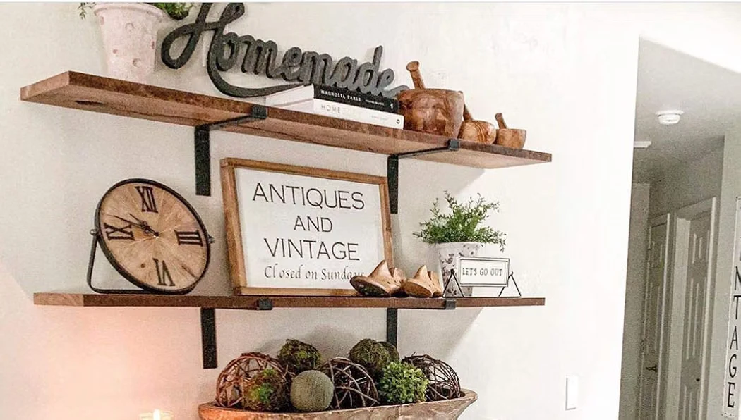 Set of 4 Industrial Floating Shelf Brackets - photo 4