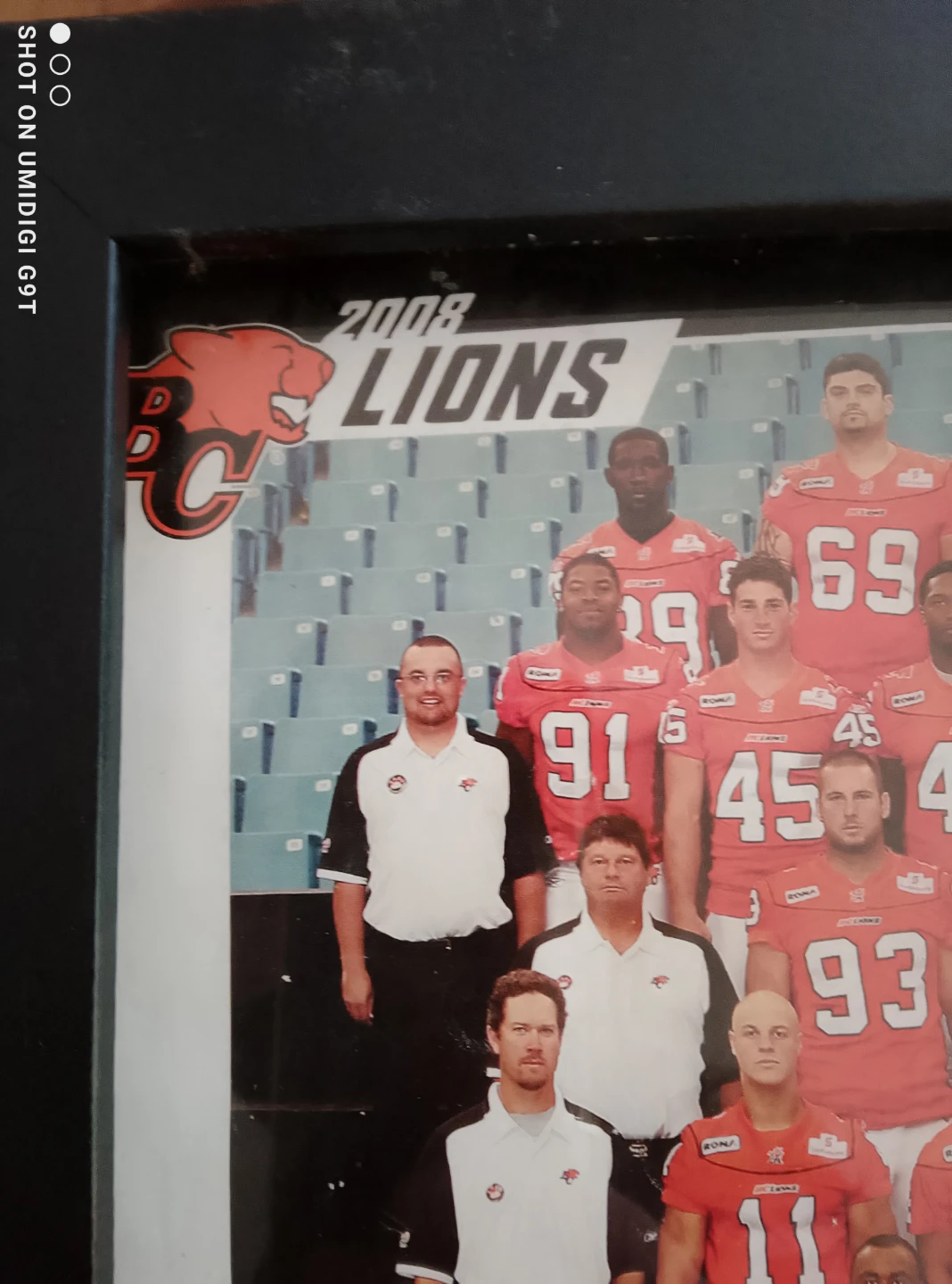 2008 BC Lions Framed Team Photo - photo 2