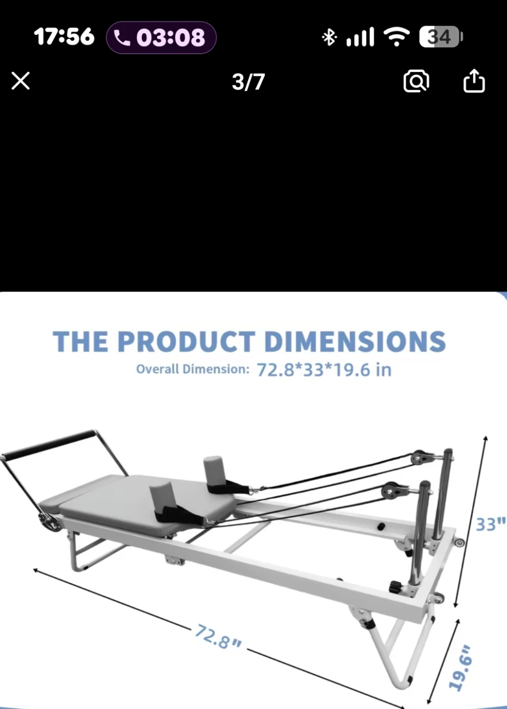 🏈 Pink Pilates Reformer Machine