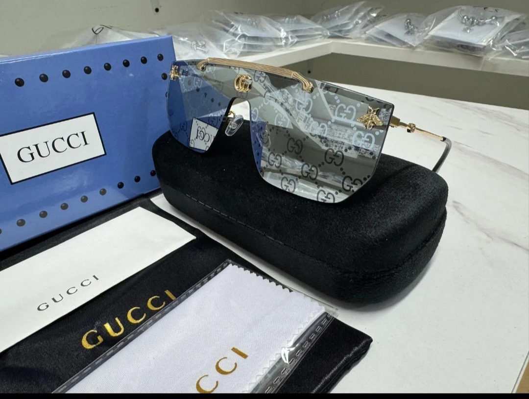 Gucci Shield Sunglasses with Case