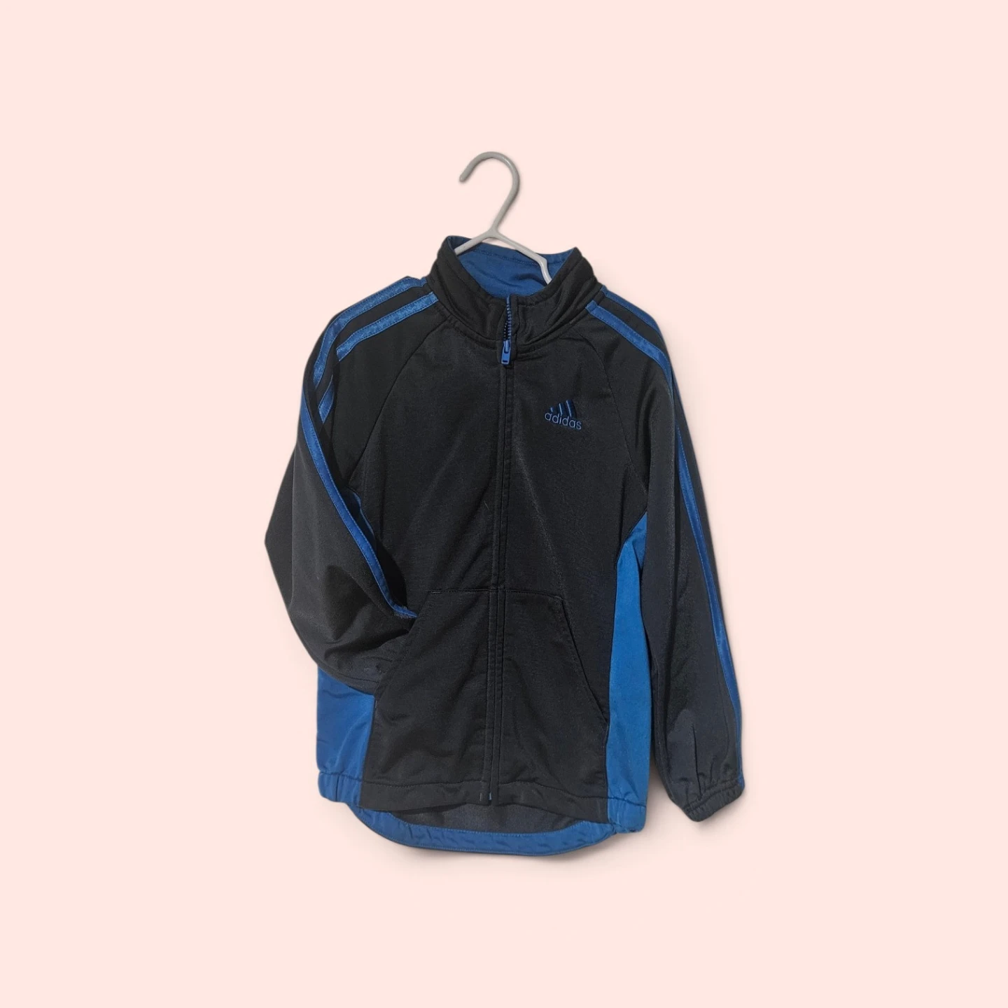 Adidas Track Jacket Black and Blue