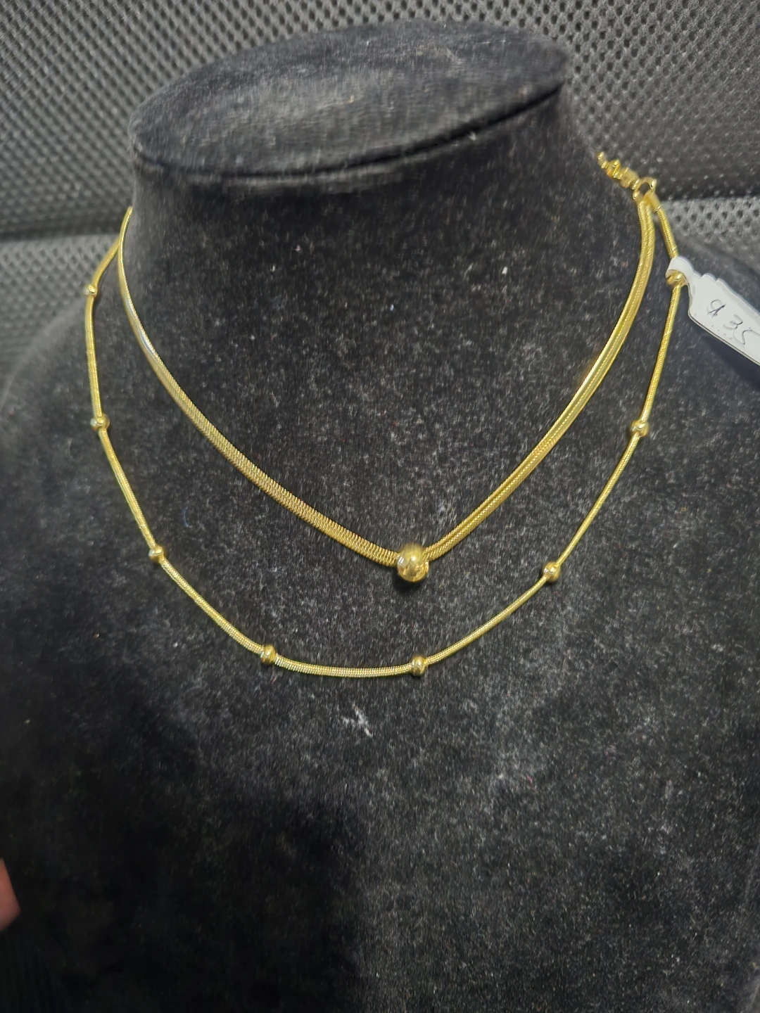 Gold-tone layered necklace