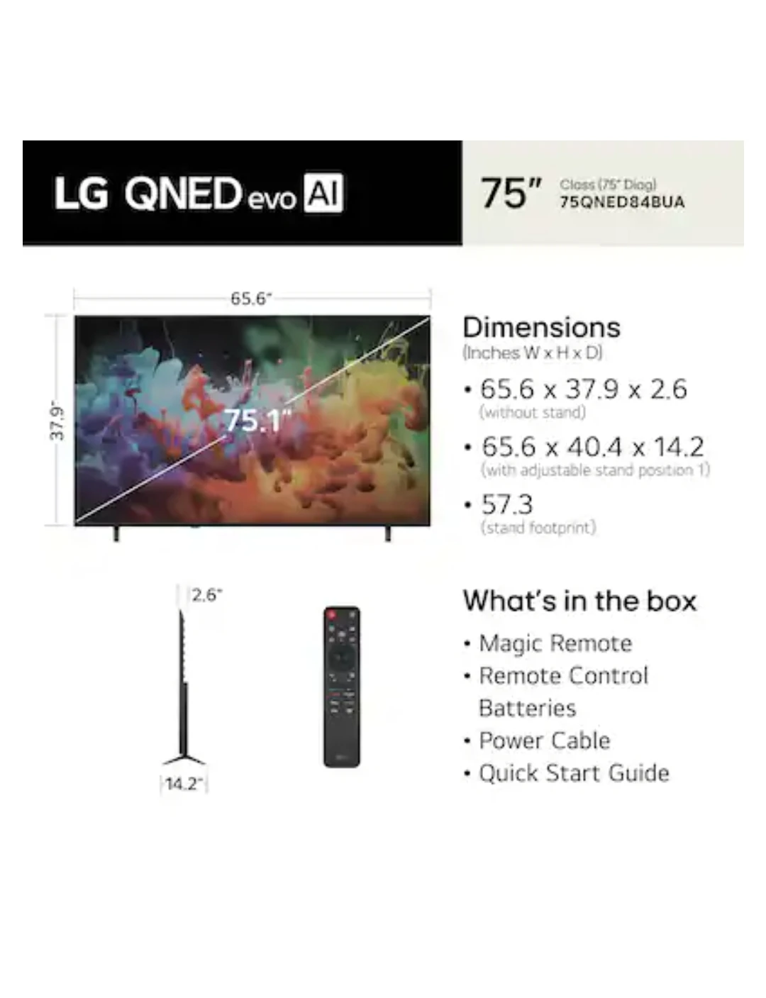 LG 75-inch QNED Evo AI Mini LED TV NEW " FIRM " - photo 4