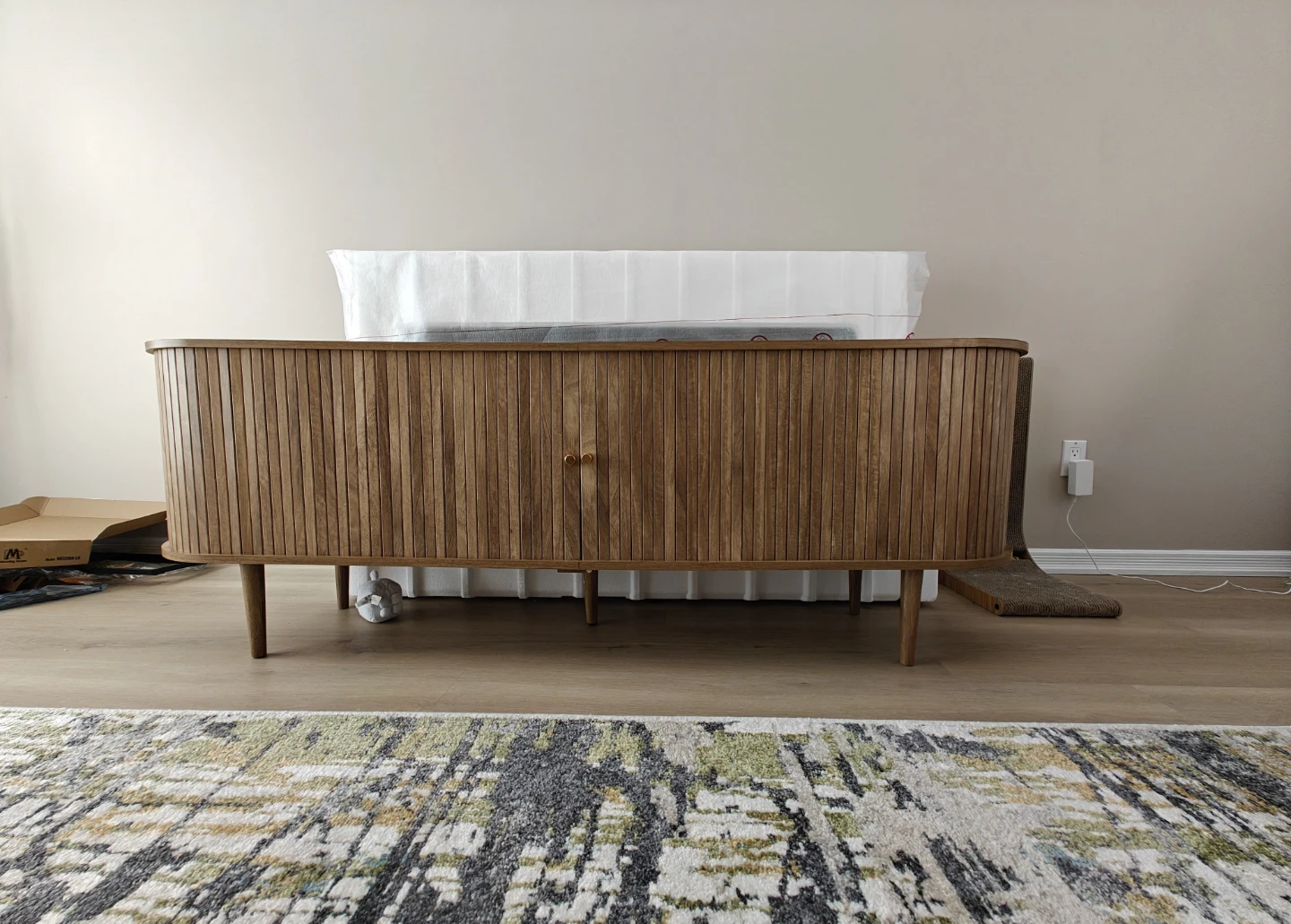 Mid-Century Modern Wooden TV Stand