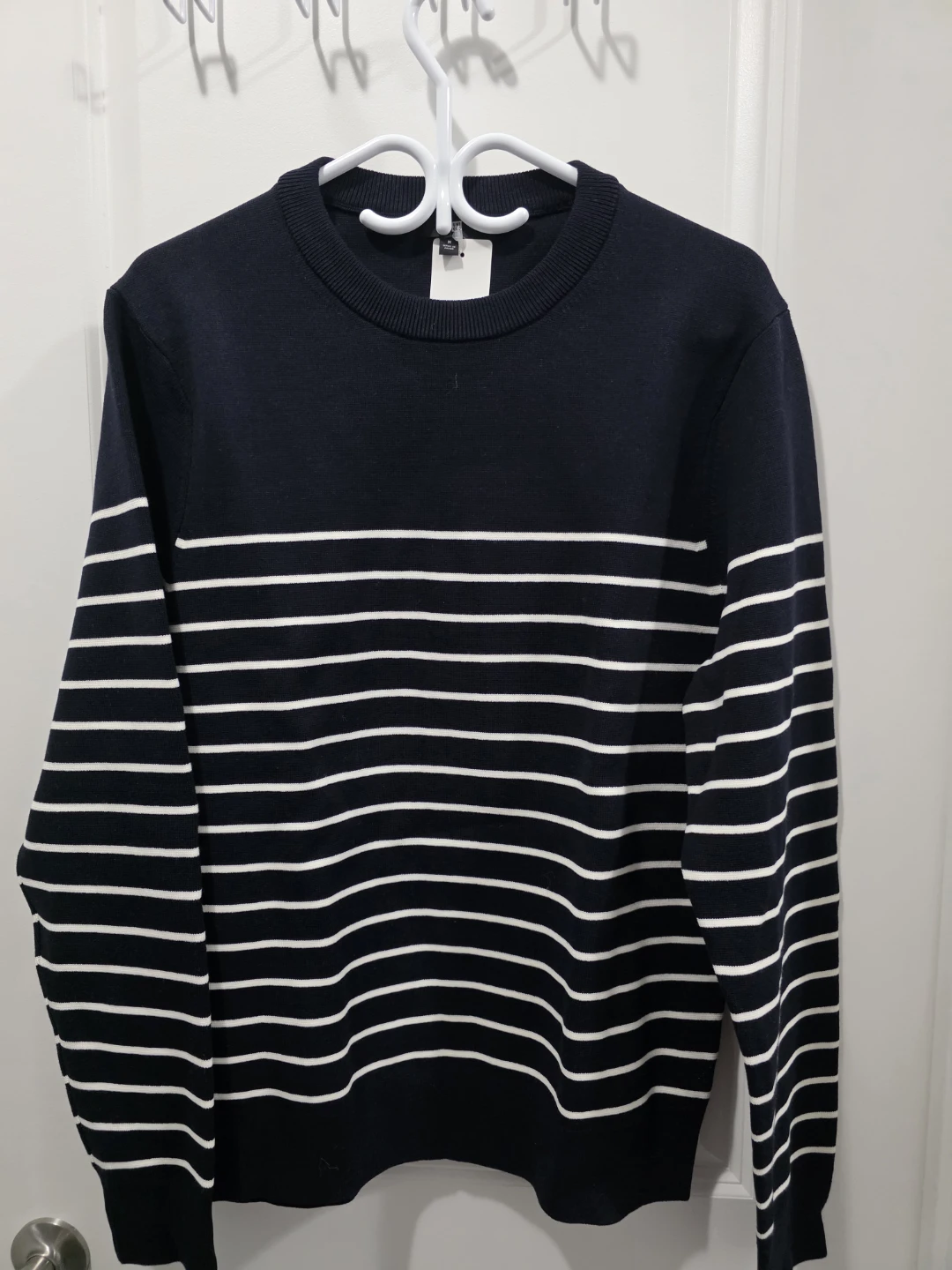 Uniqlo Milano Ribbed Crew Neck Sweater Navy