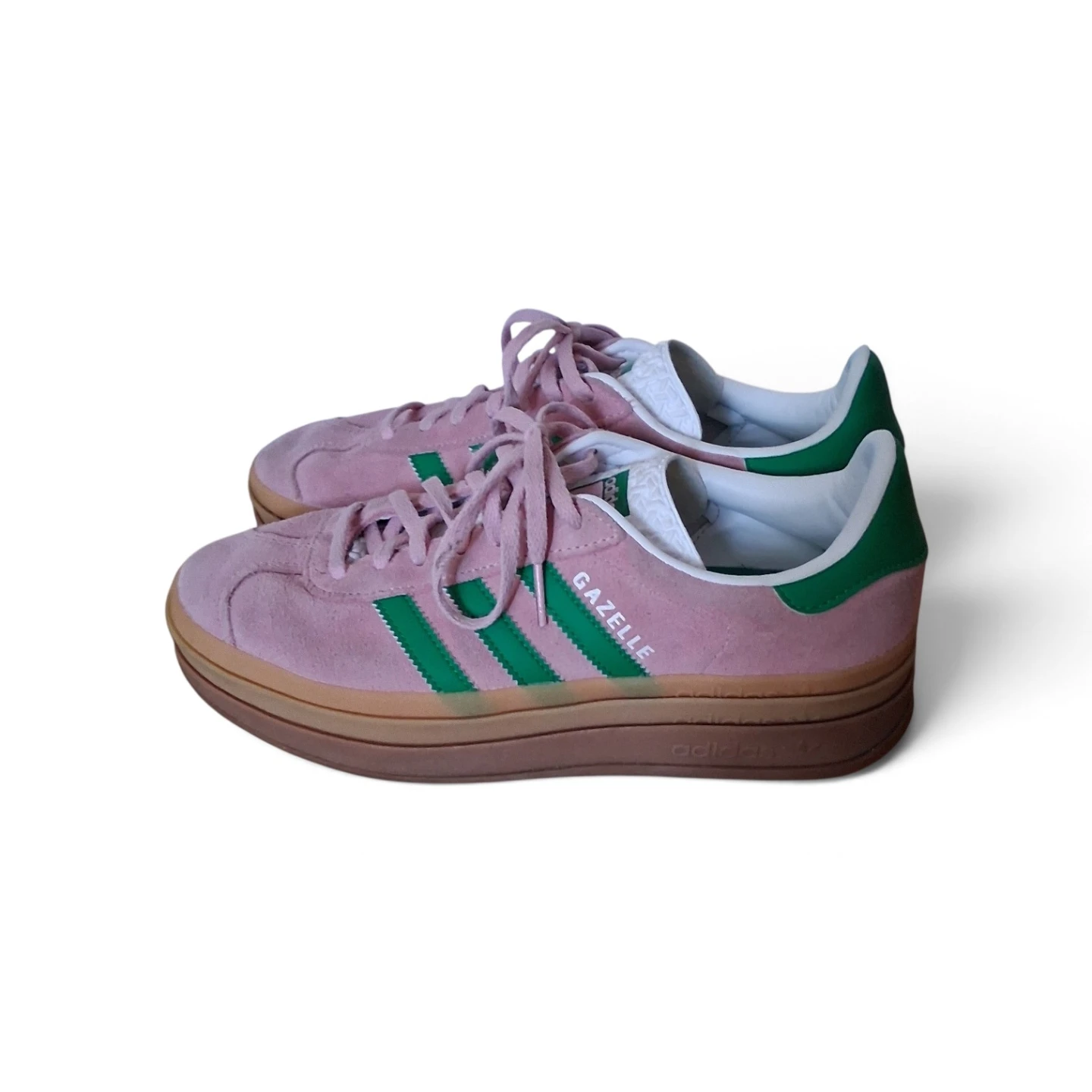 Adidas Gazelle Bold Platform True Pink & Green Size 7.5 / IE0420 - photo 4