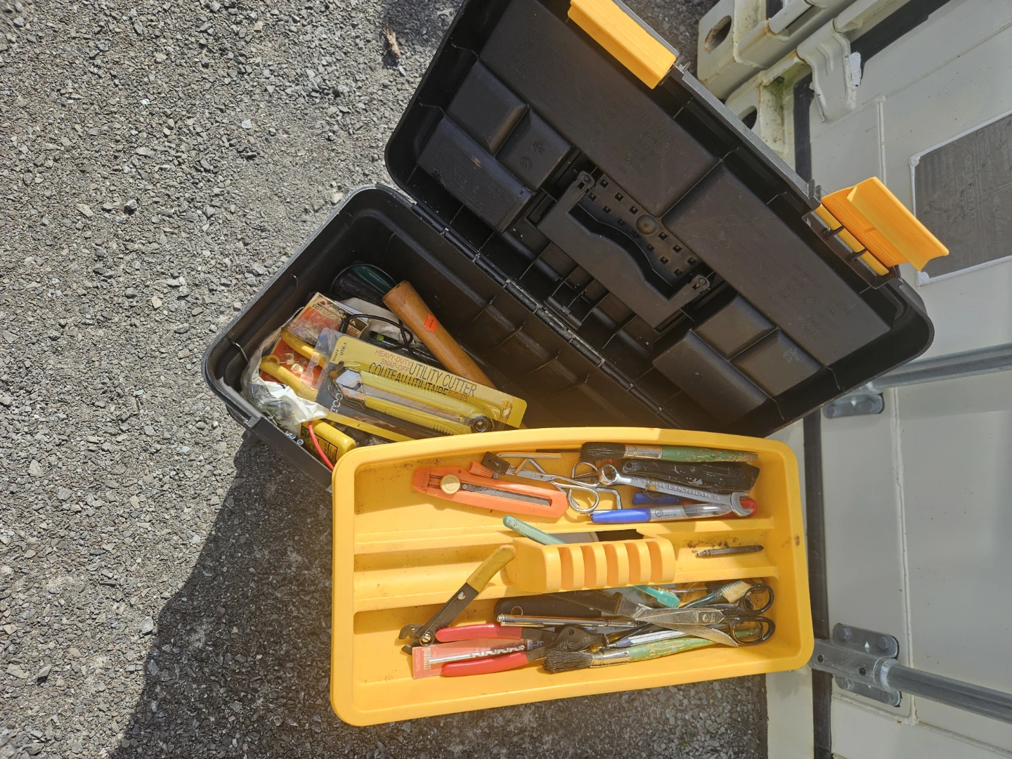Black and Yellow Rolling Tool Box - photo 2