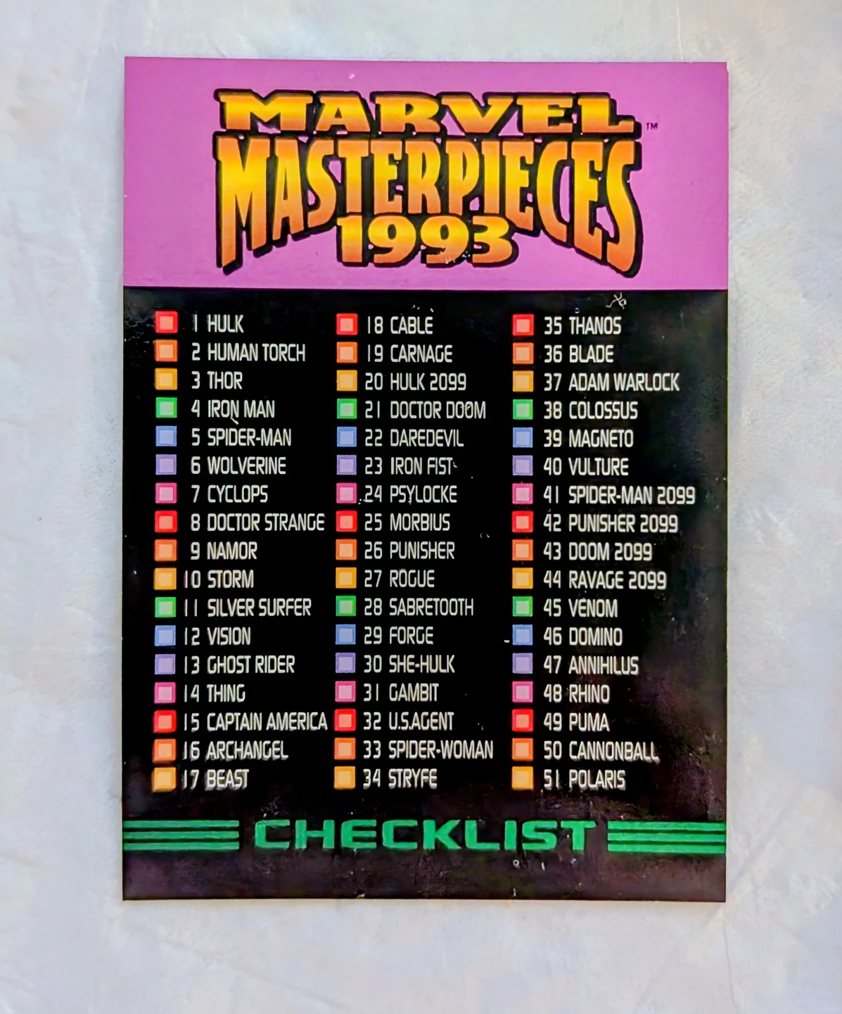 Vintage 1993 Skybox Marvel Masterpieces Trading Cards - photo 3
