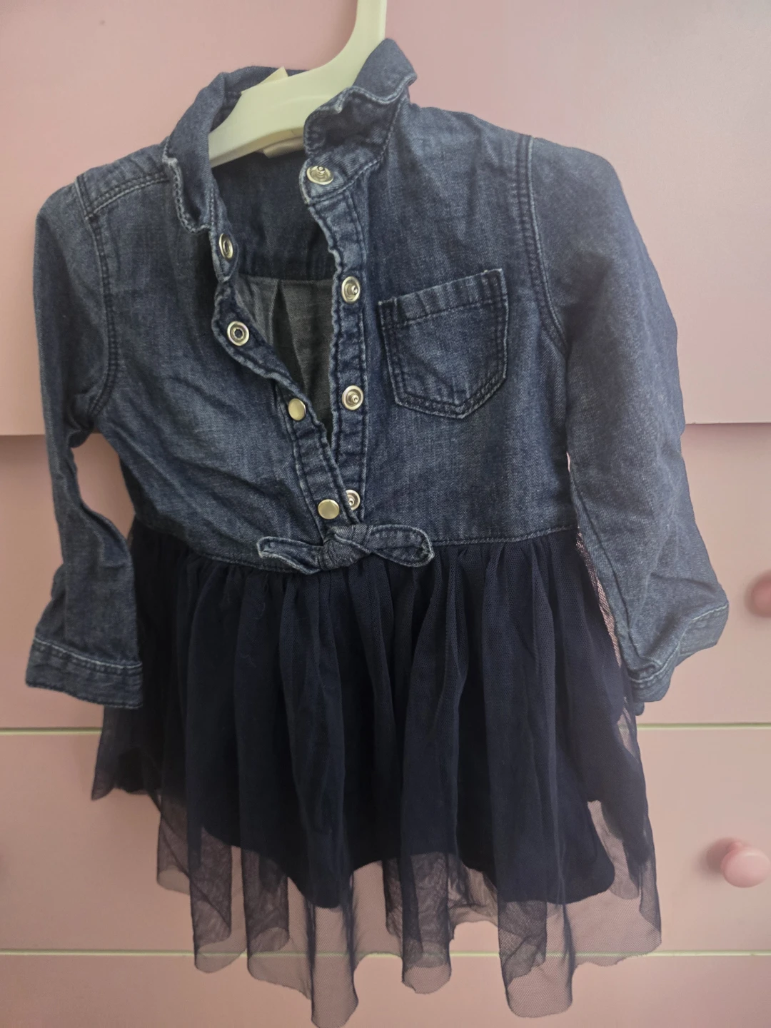 OshKosh B'gosh Denim Tulle Dress 12M - photo 2