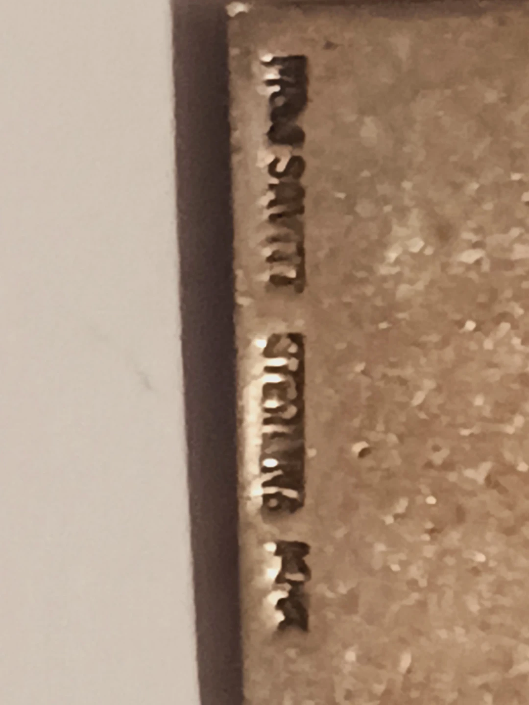 M&J Savitt Sterling Silver 925 14K Gold Stamped Bangle Bracelet - photo 4