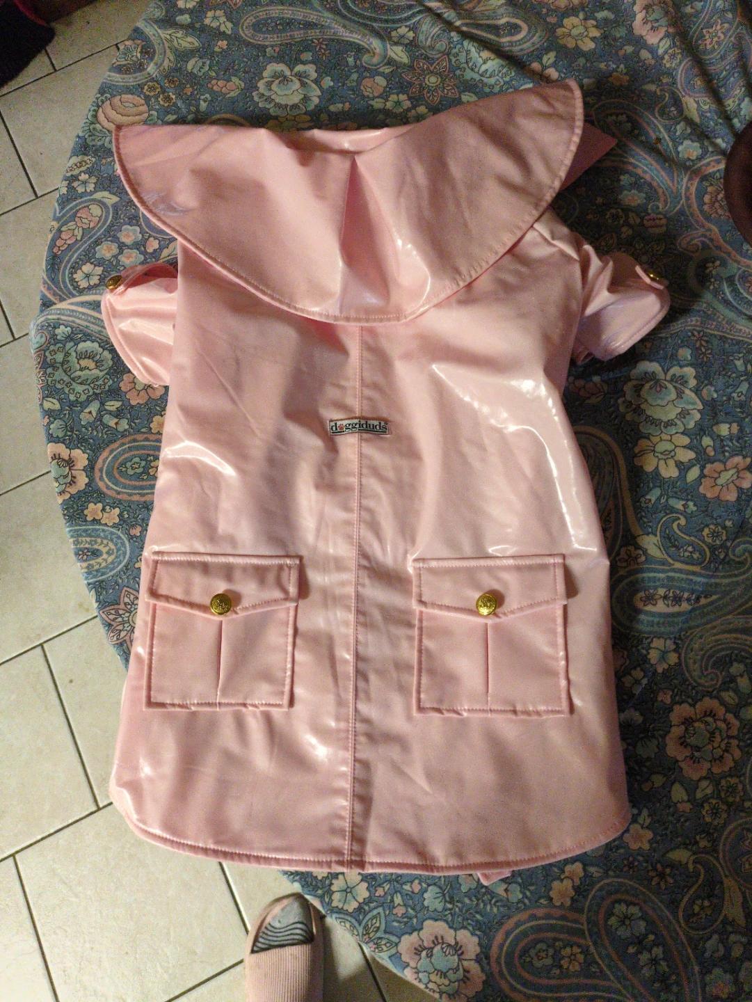 Doggiduds Pink Dog Raincoat Size Large