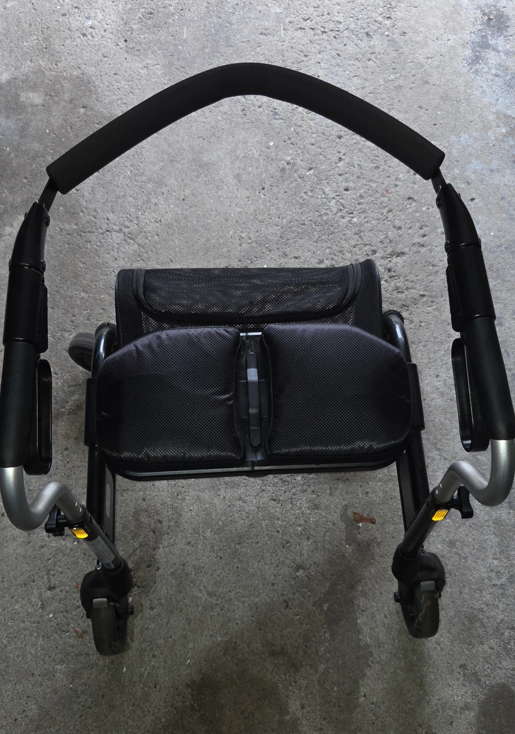 Black Rolling Walker with Seat and Storage - photo 3