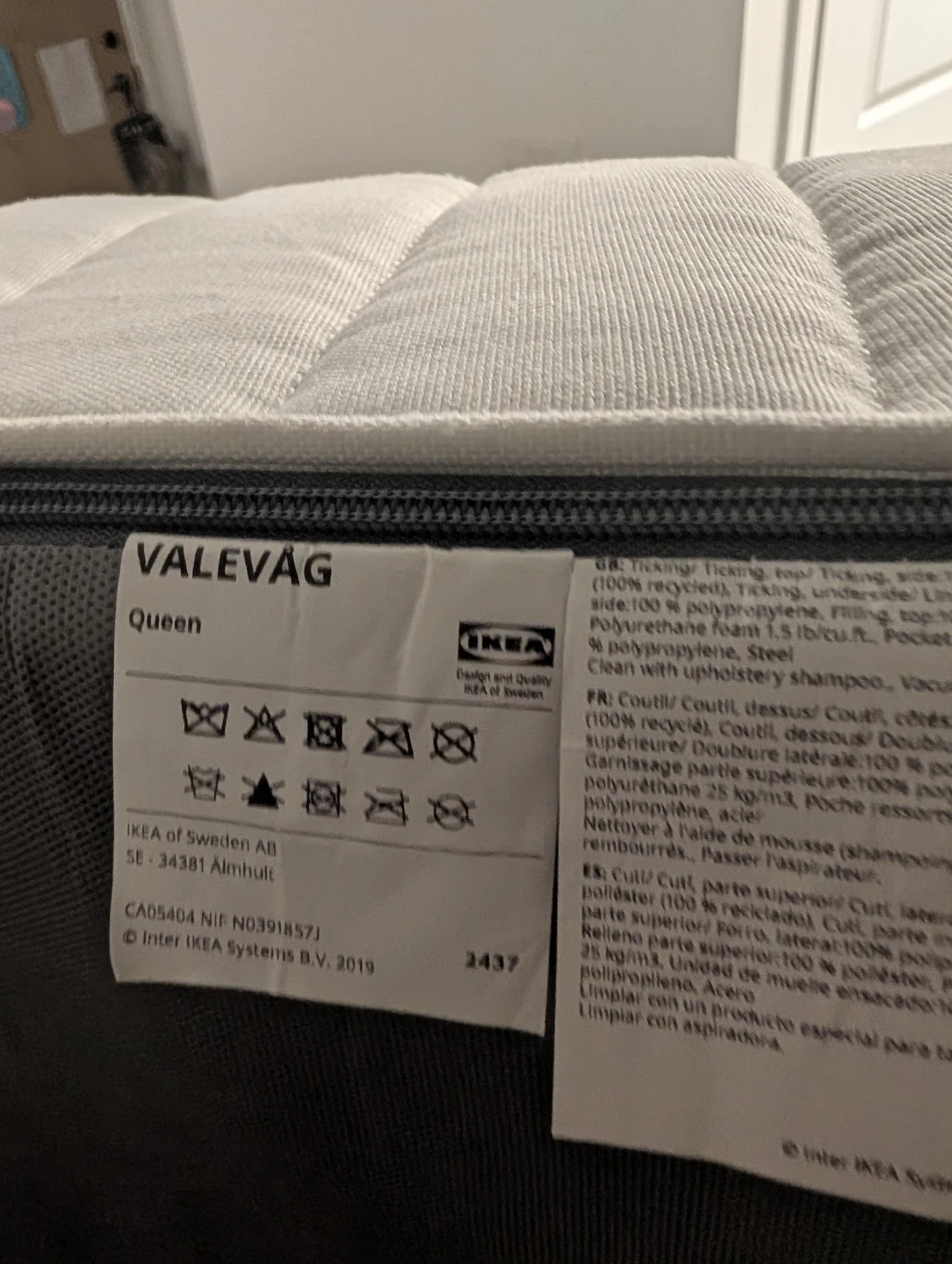 Ikea VALEVAG Queen Mattress - photo 3