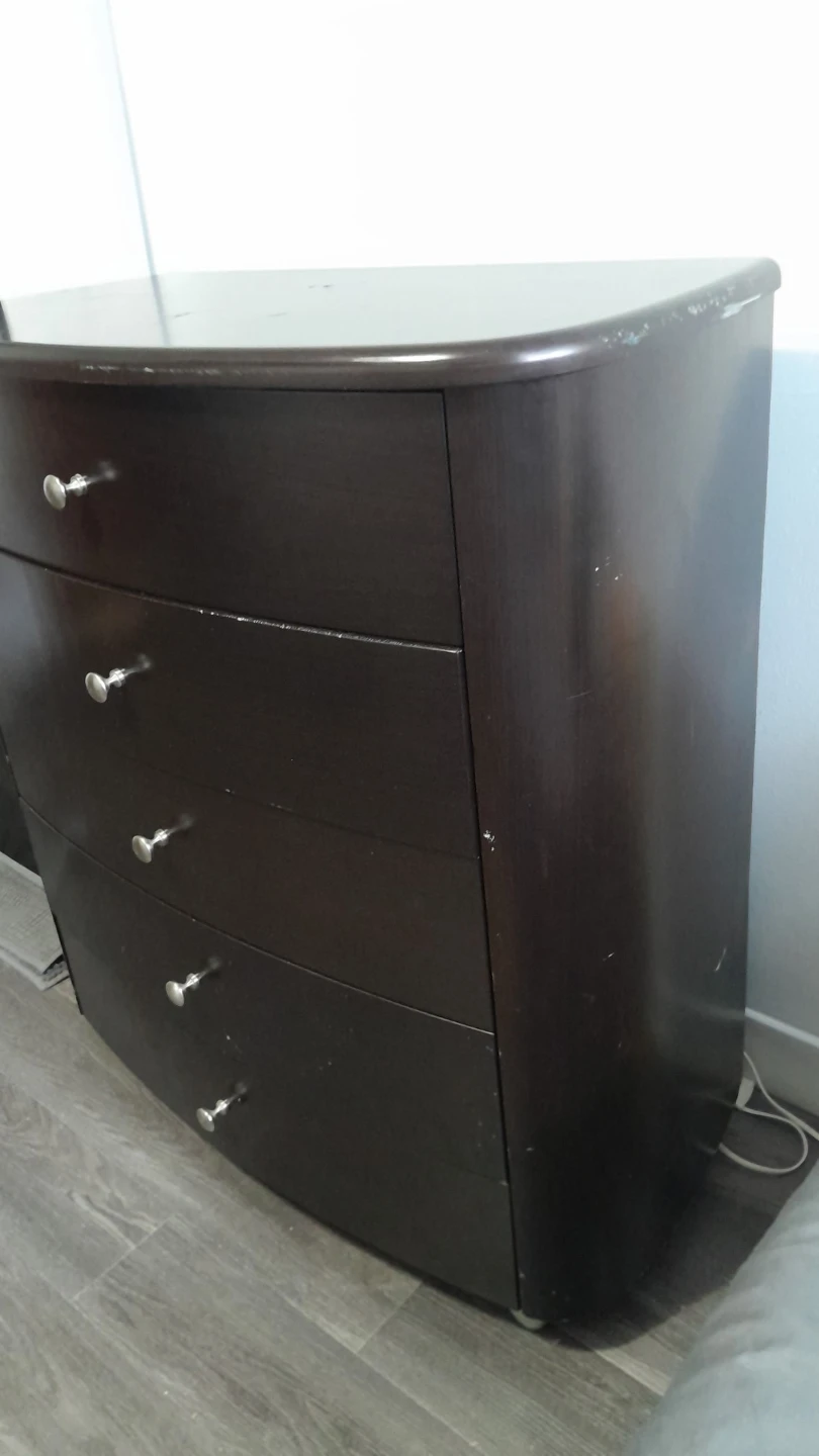 Dark Brown 5-Drawer Dresser - photo 3