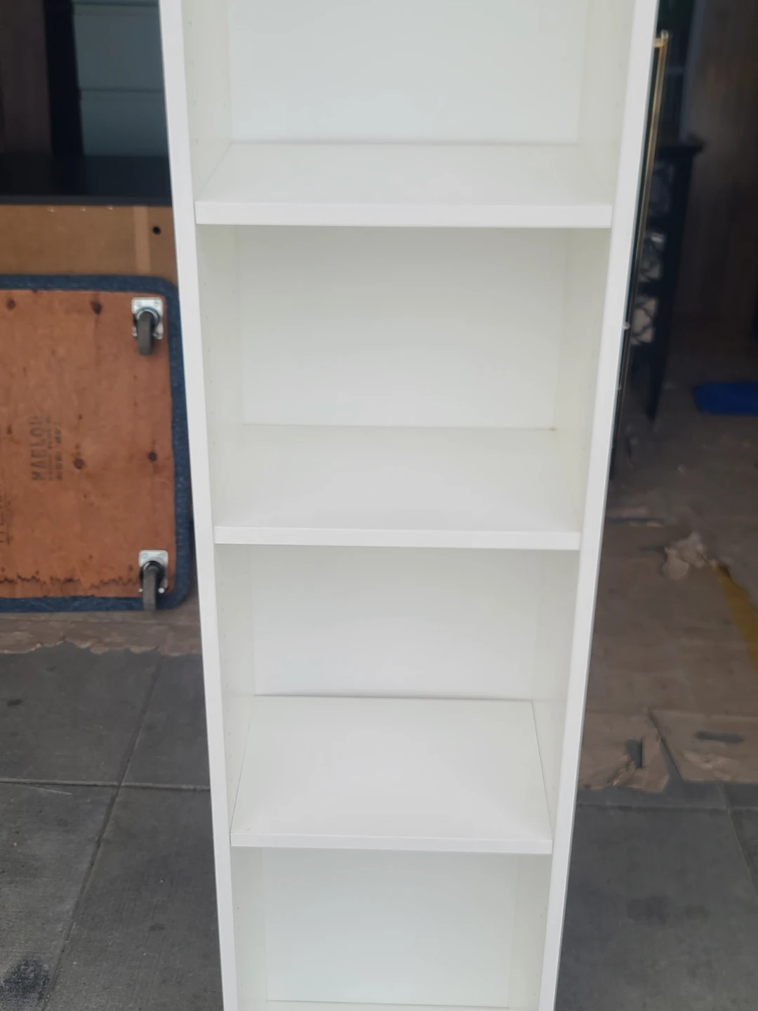 Tall Slim White Shelving Unit - photo 3