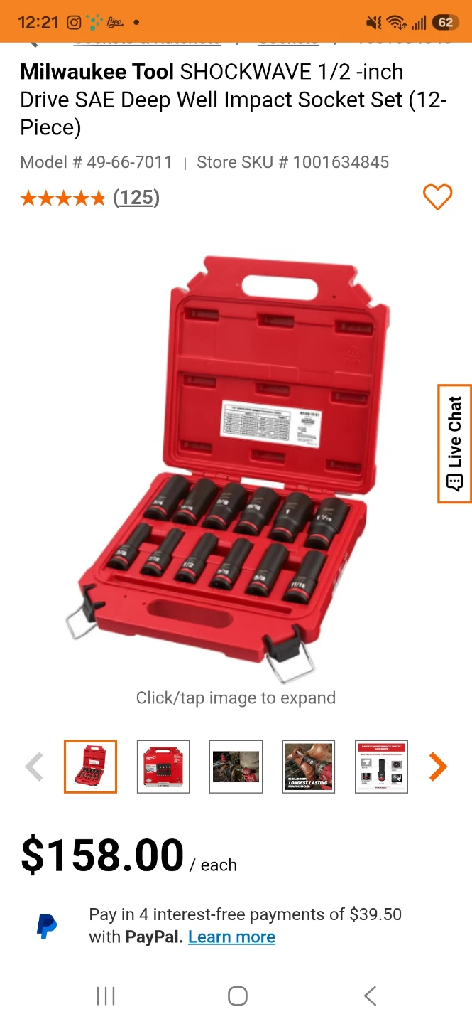 Milwaukee SHOCKWAVE 1/2-inch Drive SAE Deep Impact Socket Set - photo 3