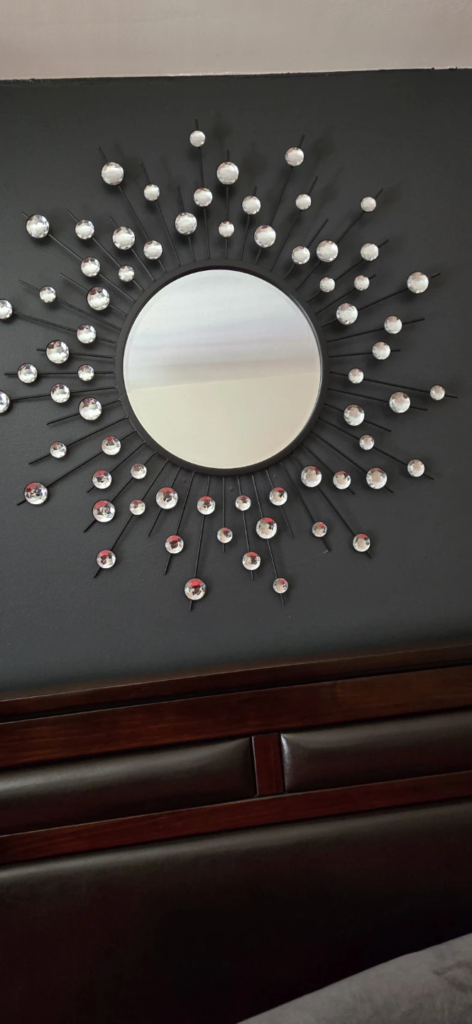 Sunburst Wall Mirror with Rhinestones