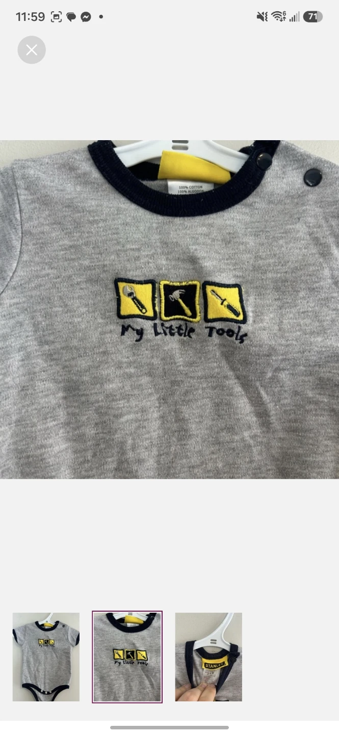 Stanley My Little Tools Baby Bodysuit - photo 2
