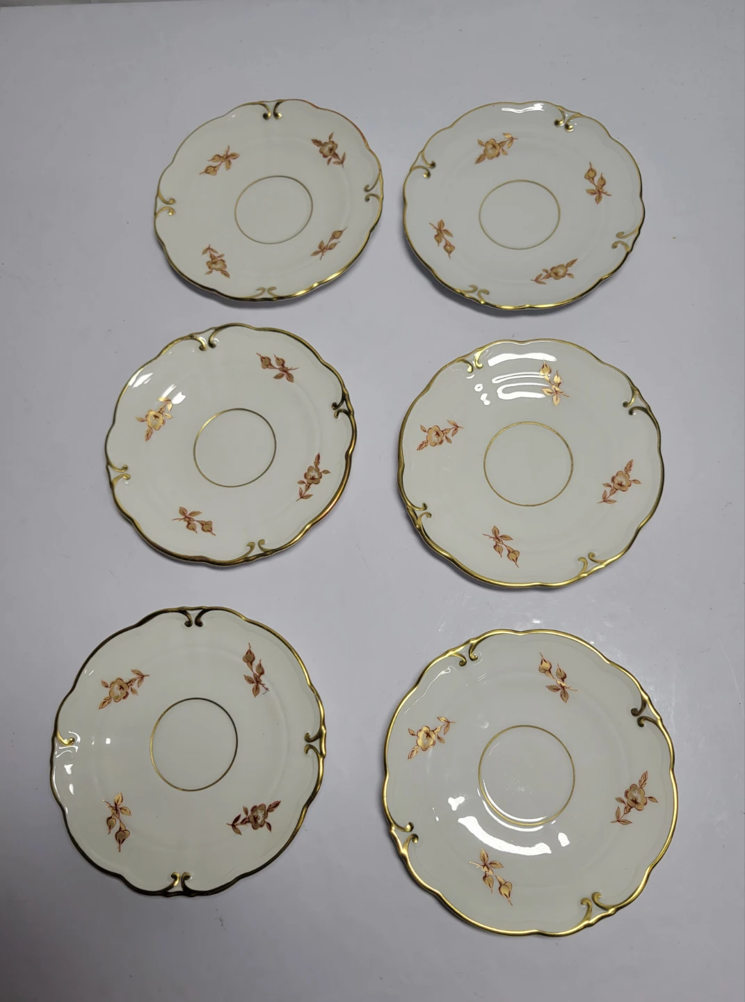 Vintage Porcelain Tea Set with Gold Trim - photo 4