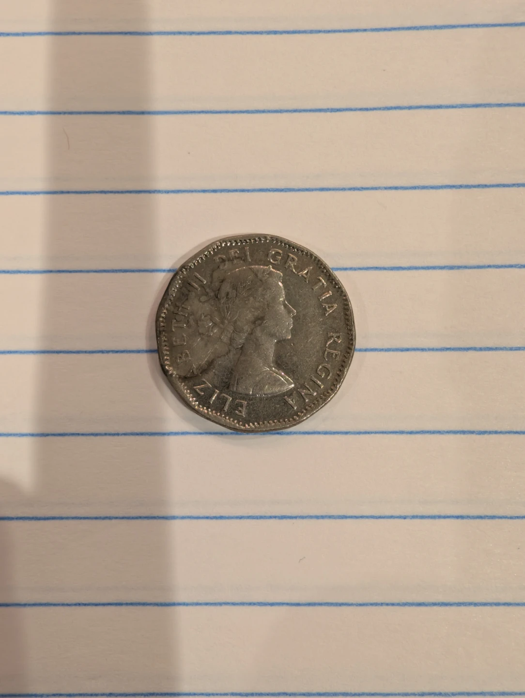 1955 Canadian 5 Cent Coin A 12 sided Dodecagonal
