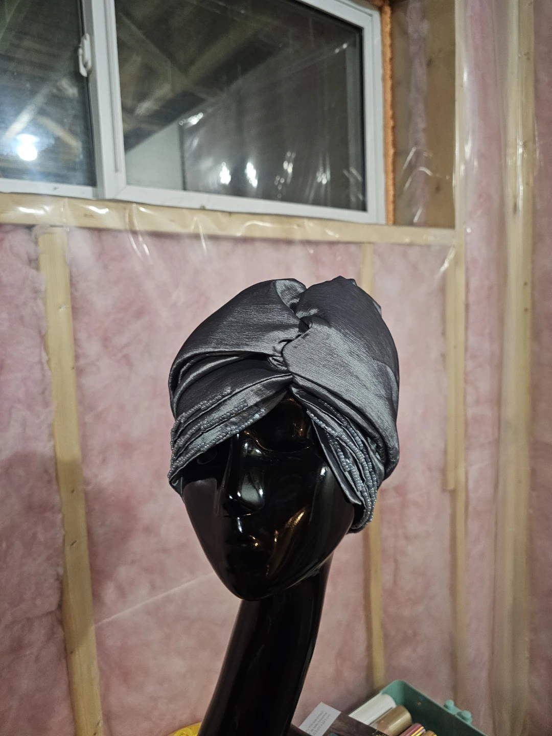 Silver Grey Beaded Turban Headwrap - photo 4