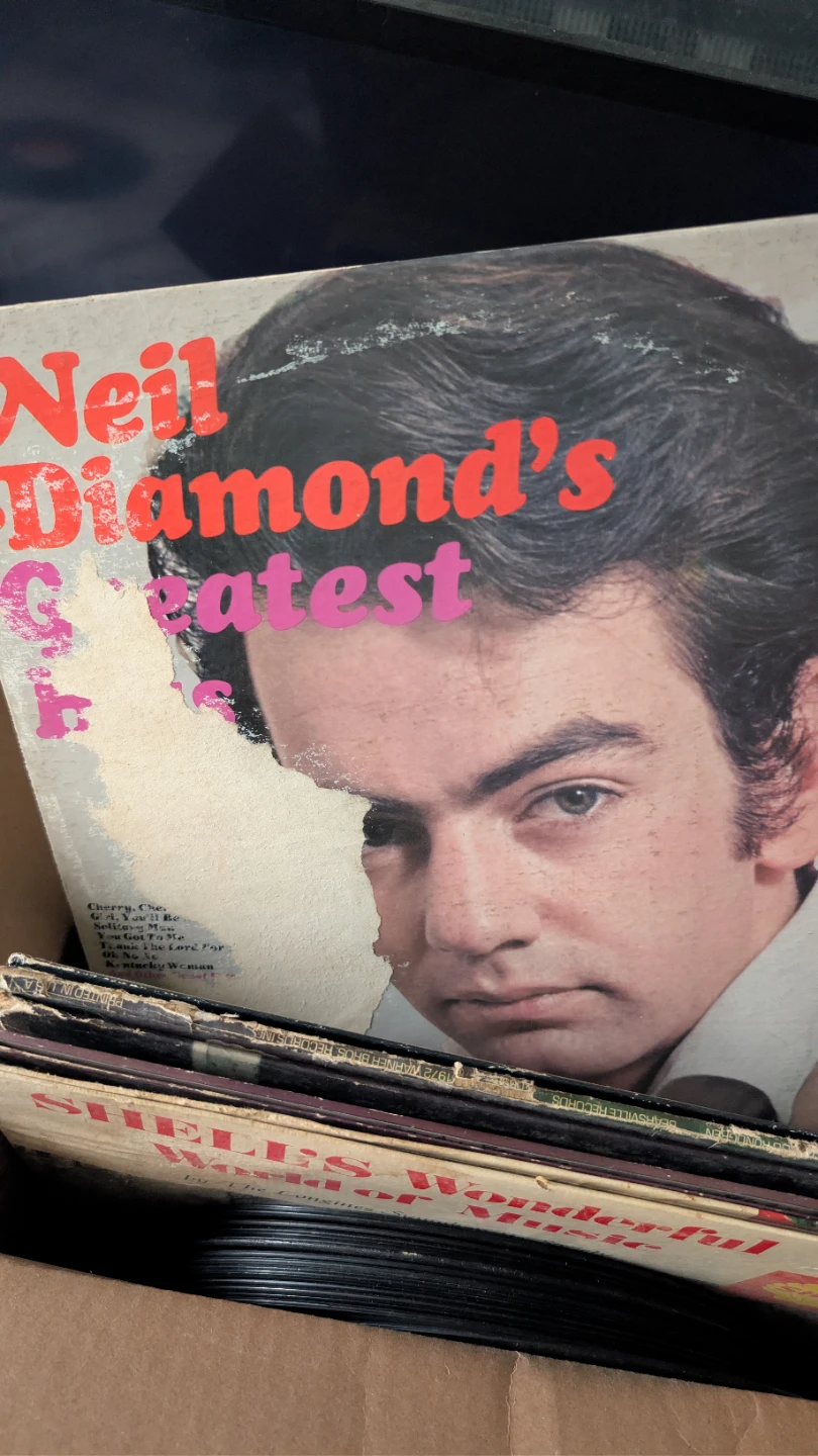Box full of random vinyl records as is - photo 5
