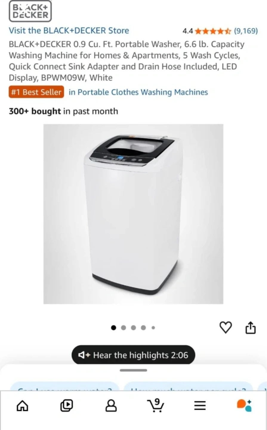 Like new Black+Decker fully automatic washing machine+dryer - photo 2