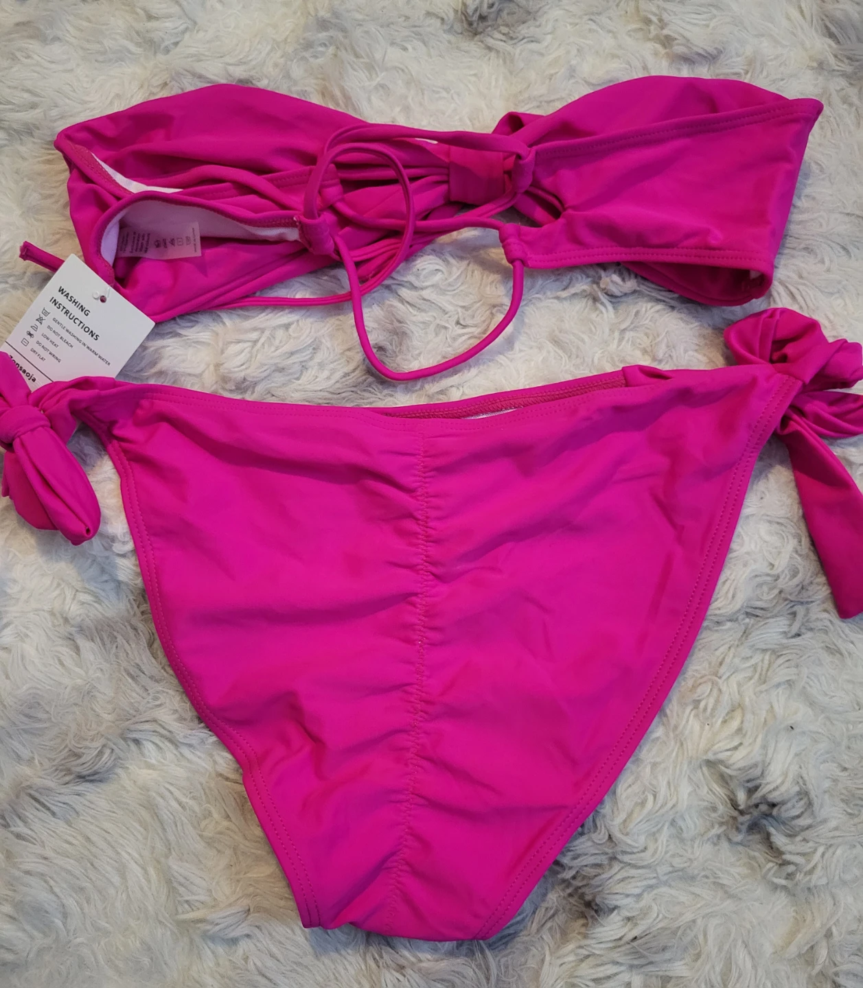 New Medium Hot Pink Bikini Set - photo 2