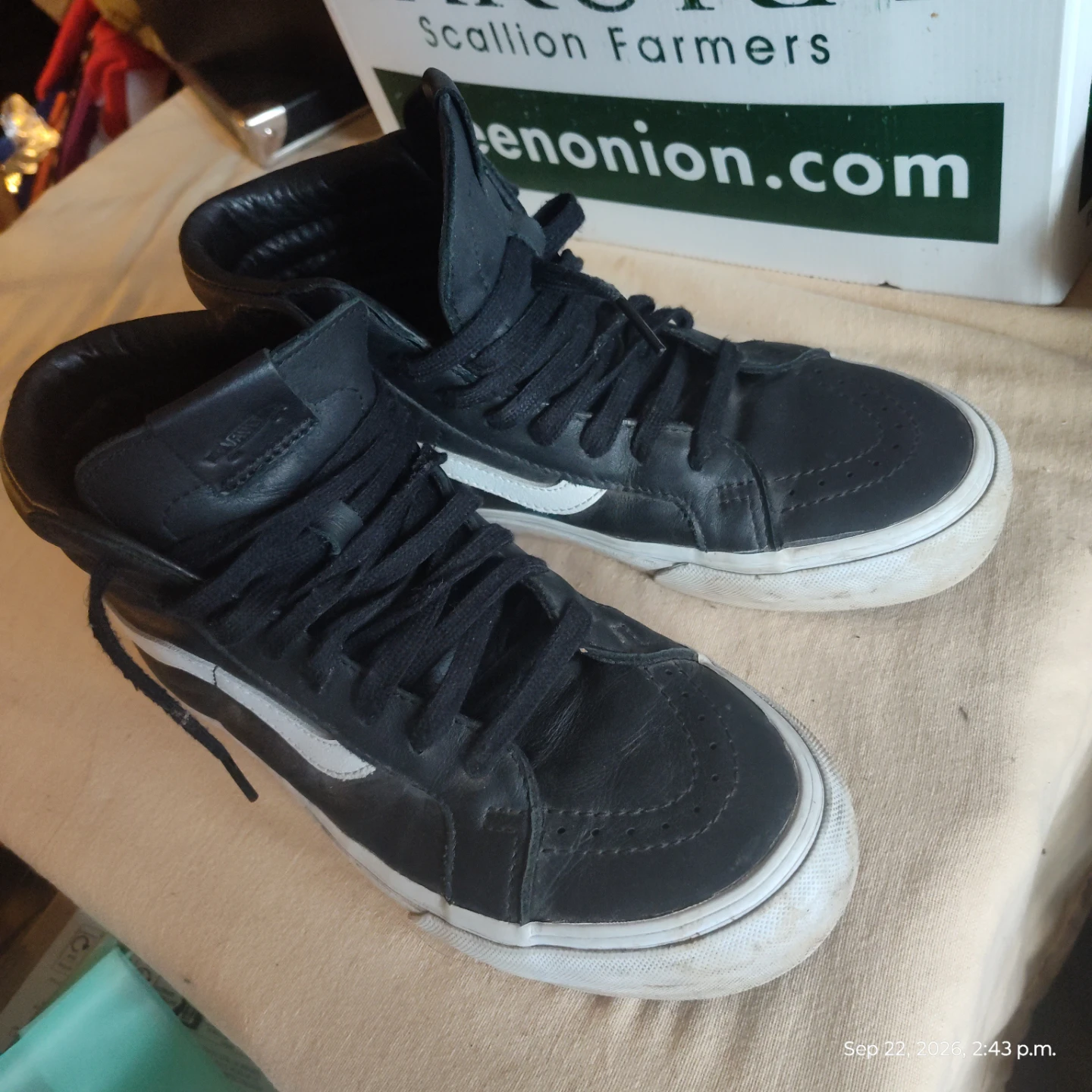 Vans Sk8-Hi Black Leather Sneakers - photo 5