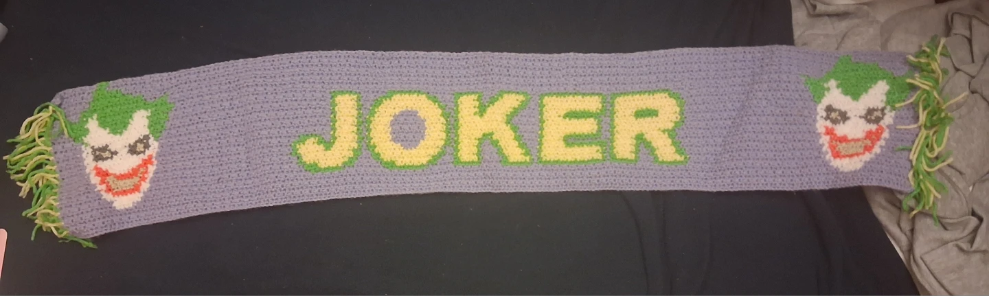 Handmade Joker Crochet Scarf
